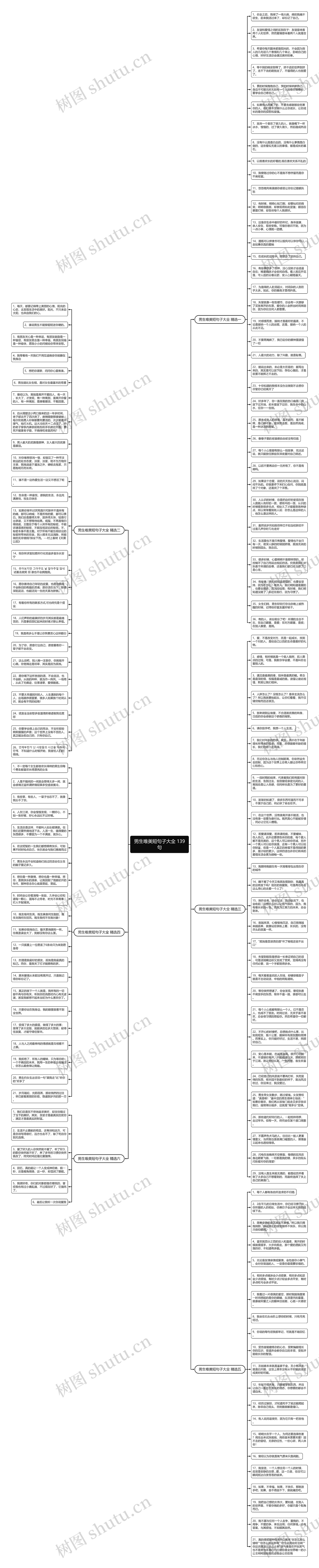 男生唯美短句子大全 139句思维导图