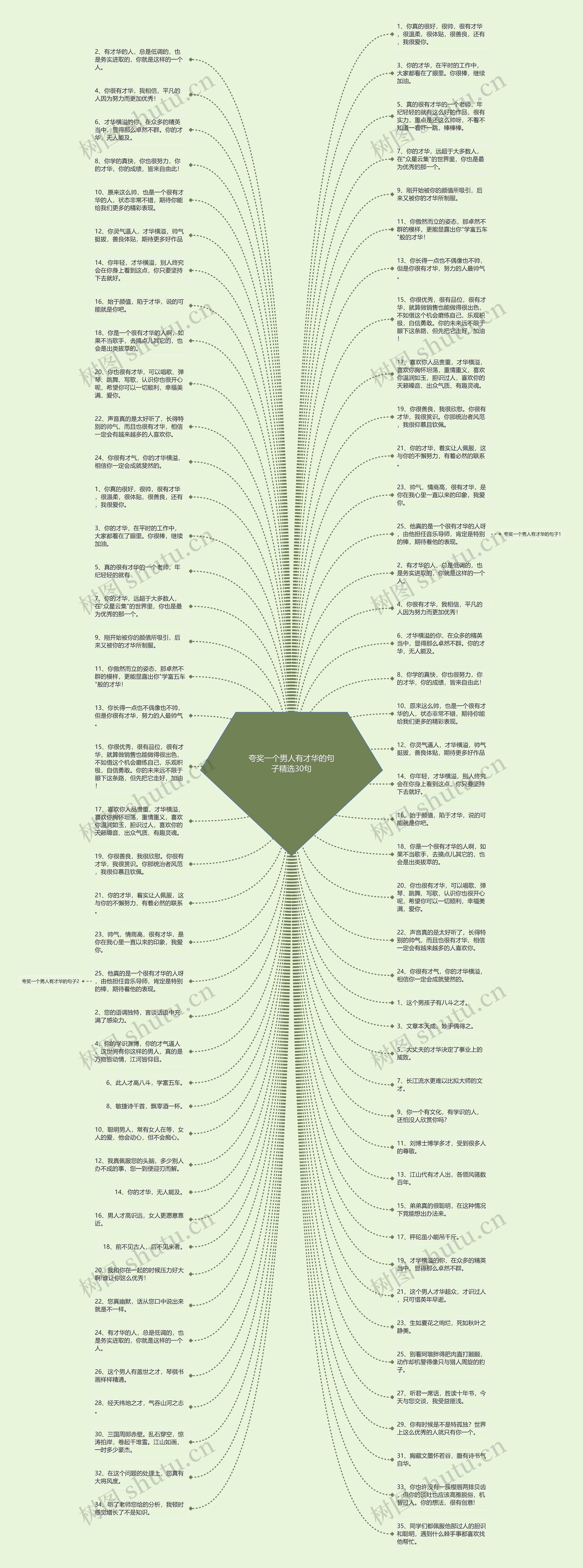 夸奖一个男人有才华的句子精选30句思维导图