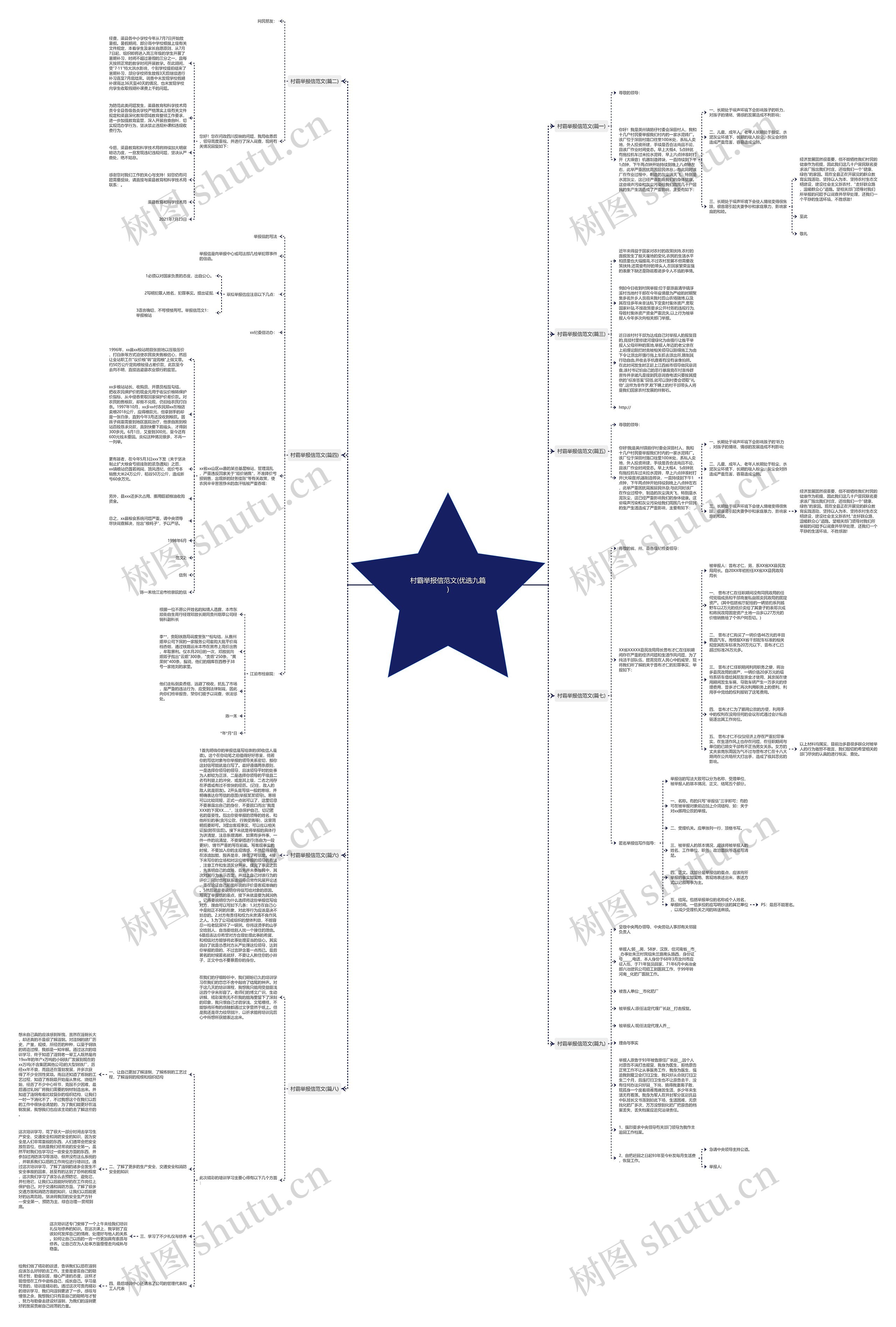 村霸举报信范文(优选九篇)思维导图