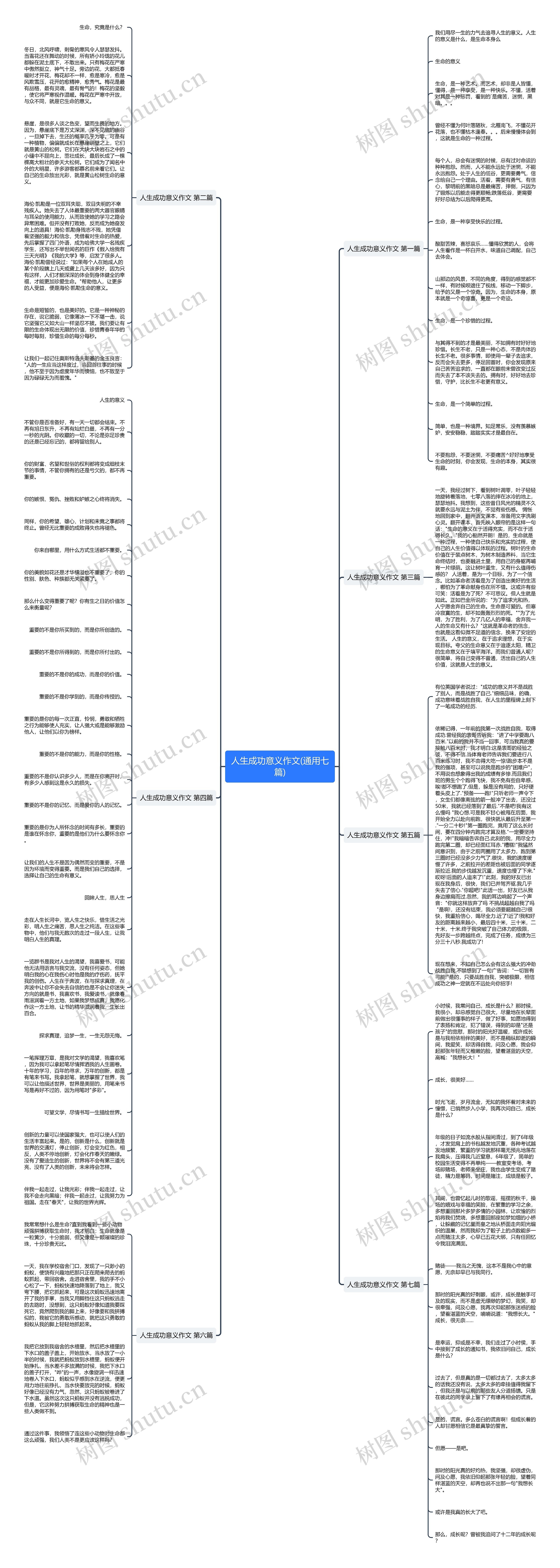 人生成功意义作文(通用七篇)思维导图