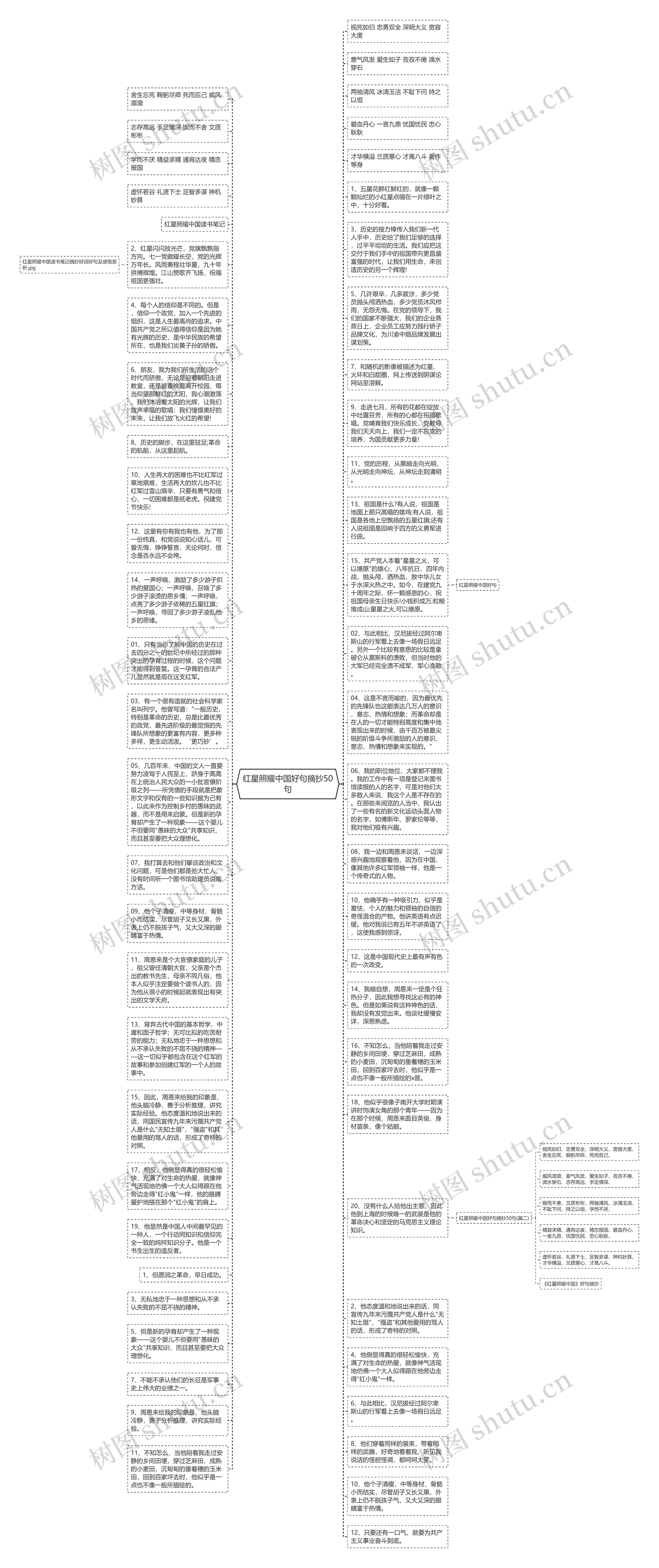 红星照耀中国好句摘抄50句思维导图