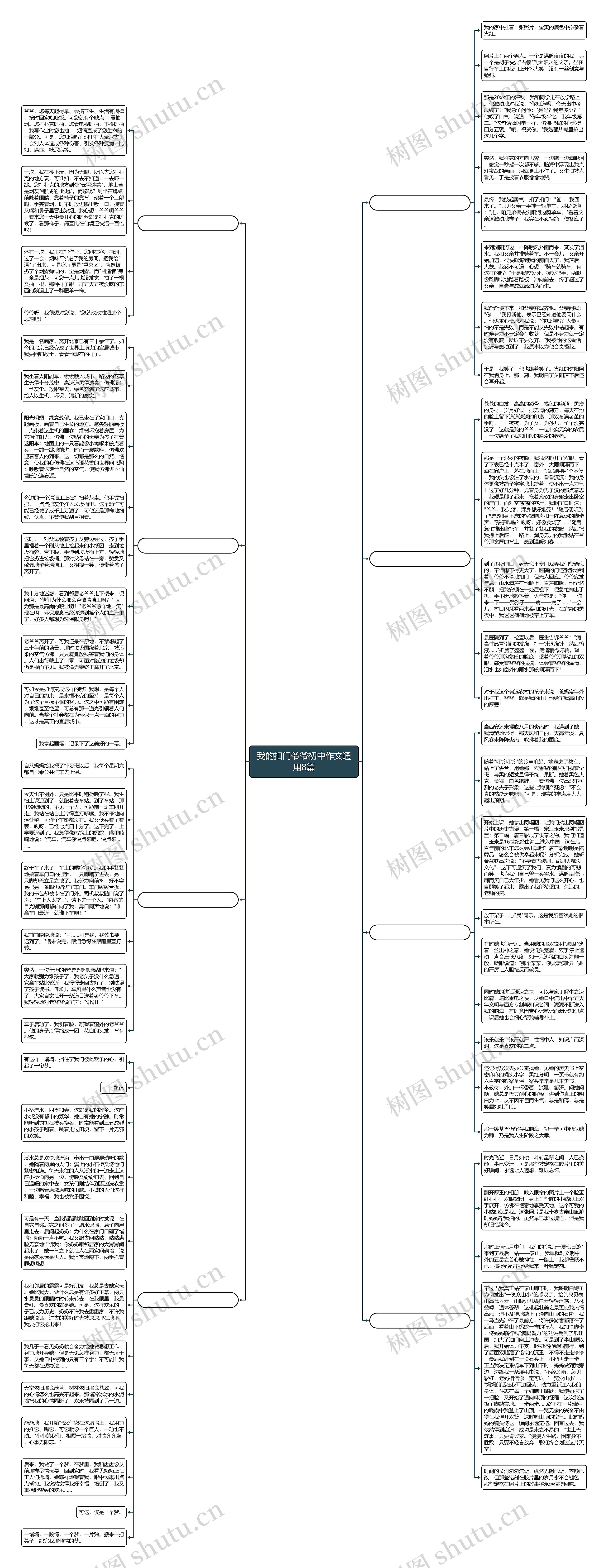 我的扣门爷爷初中作文通用8篇思维导图