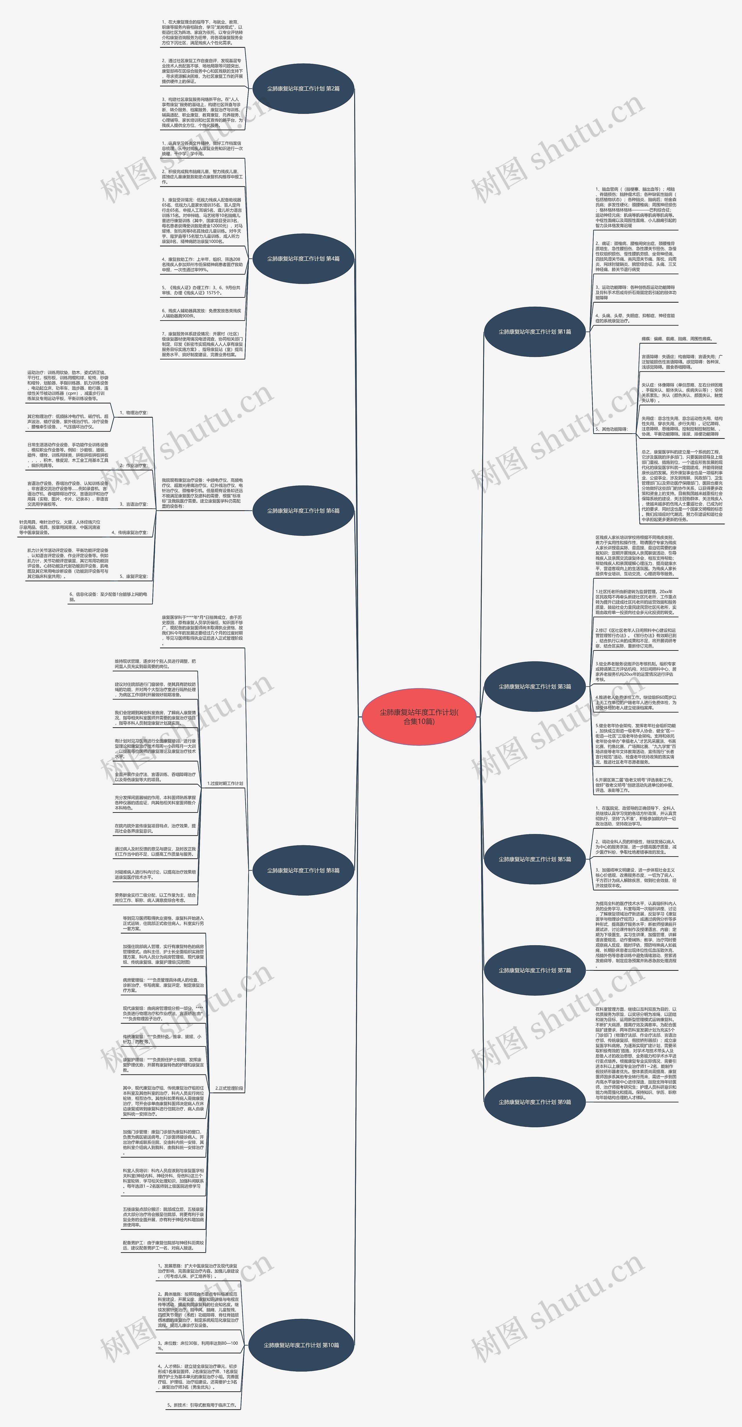 尘肺康复站年度工作计划(合集10篇)思维导图