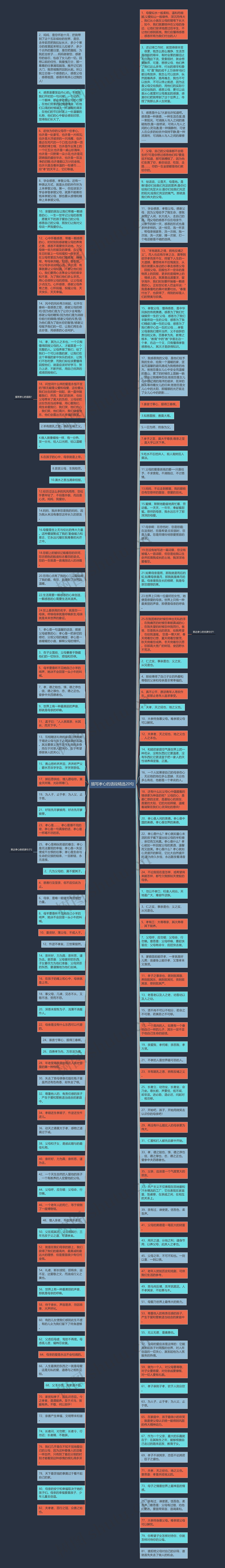 描写孝心的语段精选20句思维导图