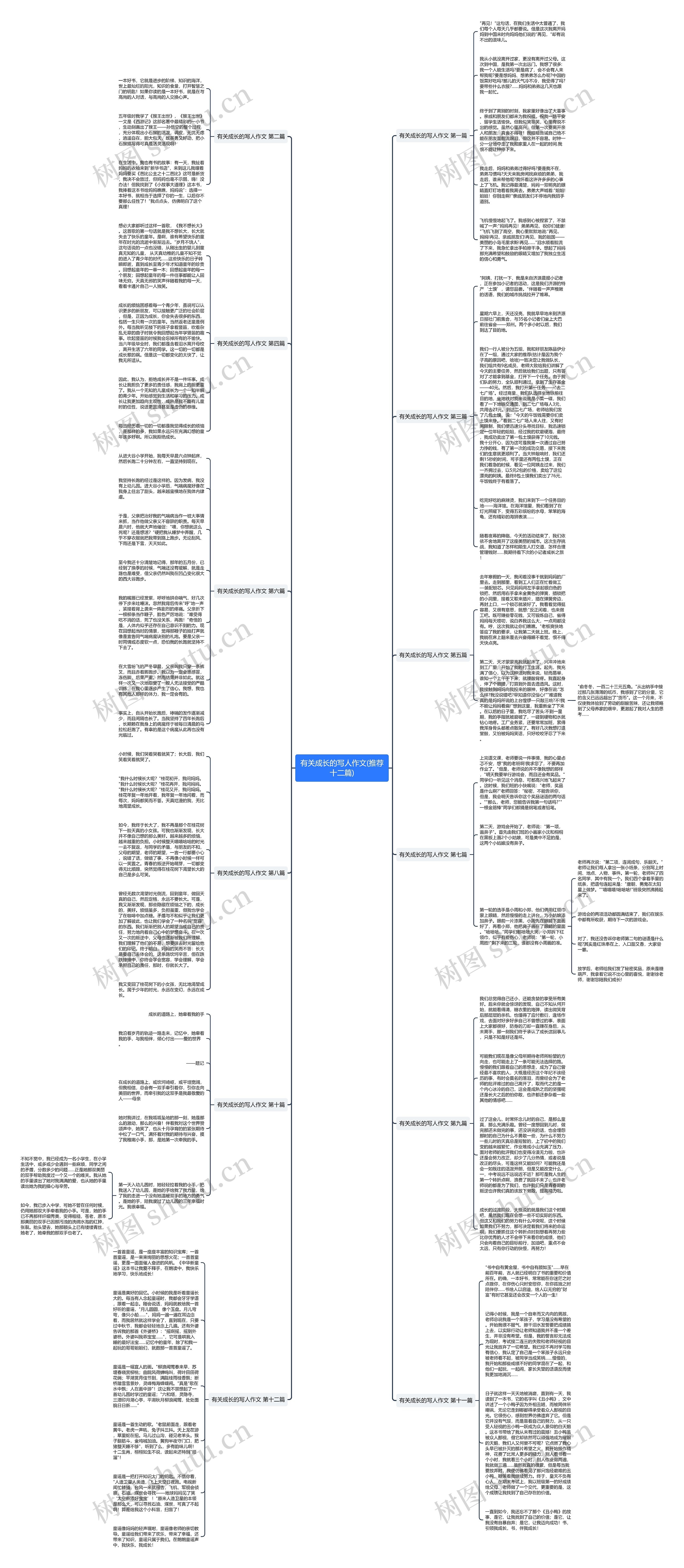 有关成长的写人作文(推荐十二篇)思维导图