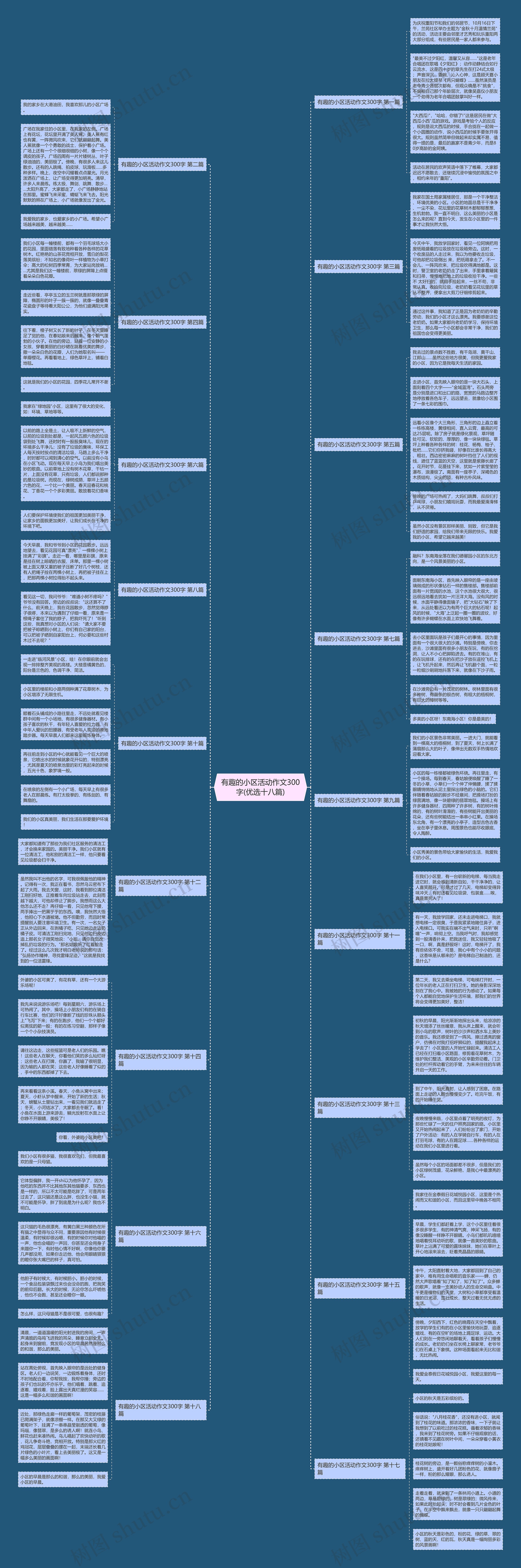 有趣的小区活动作文300字(优选十八篇)思维导图