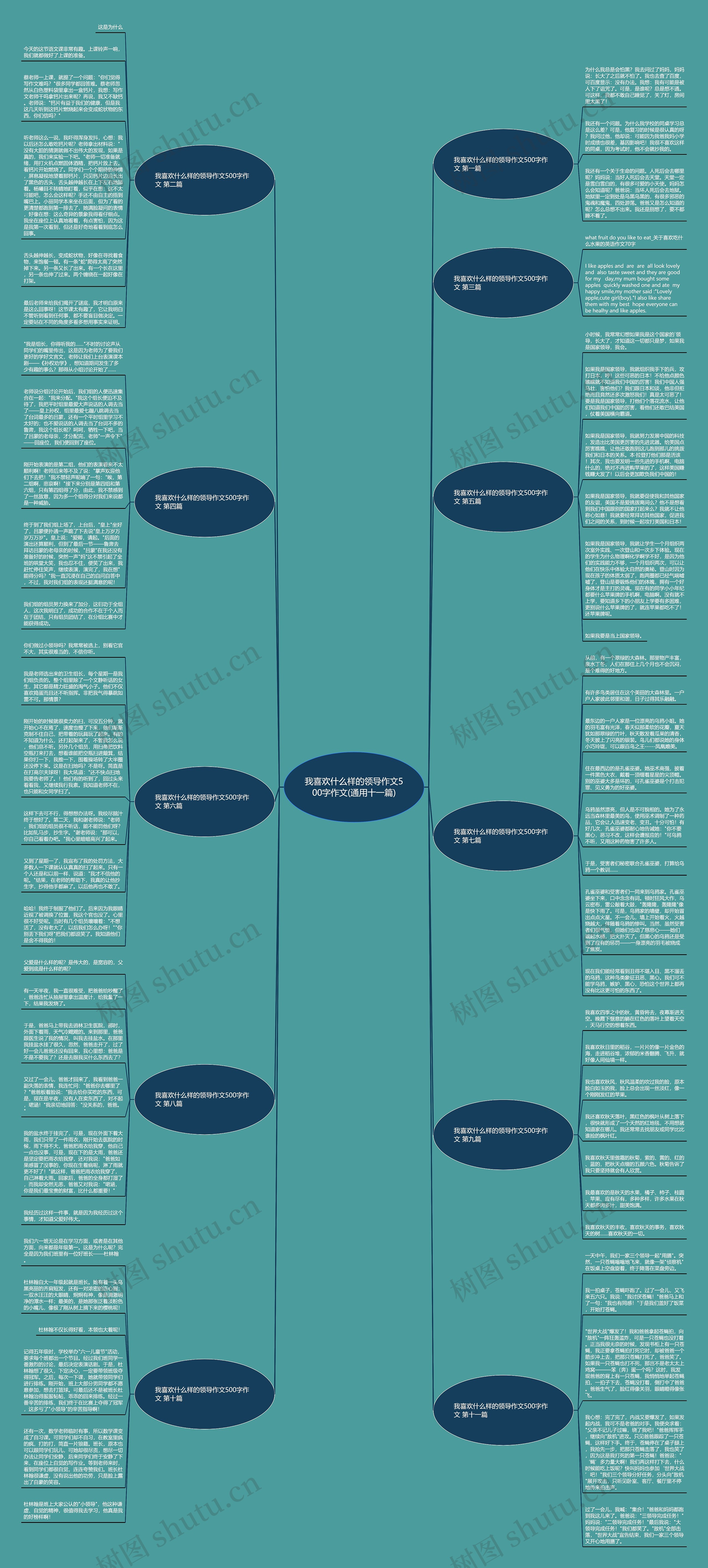 我喜欢什么样的领导作文500字作文(通用十一篇)思维导图