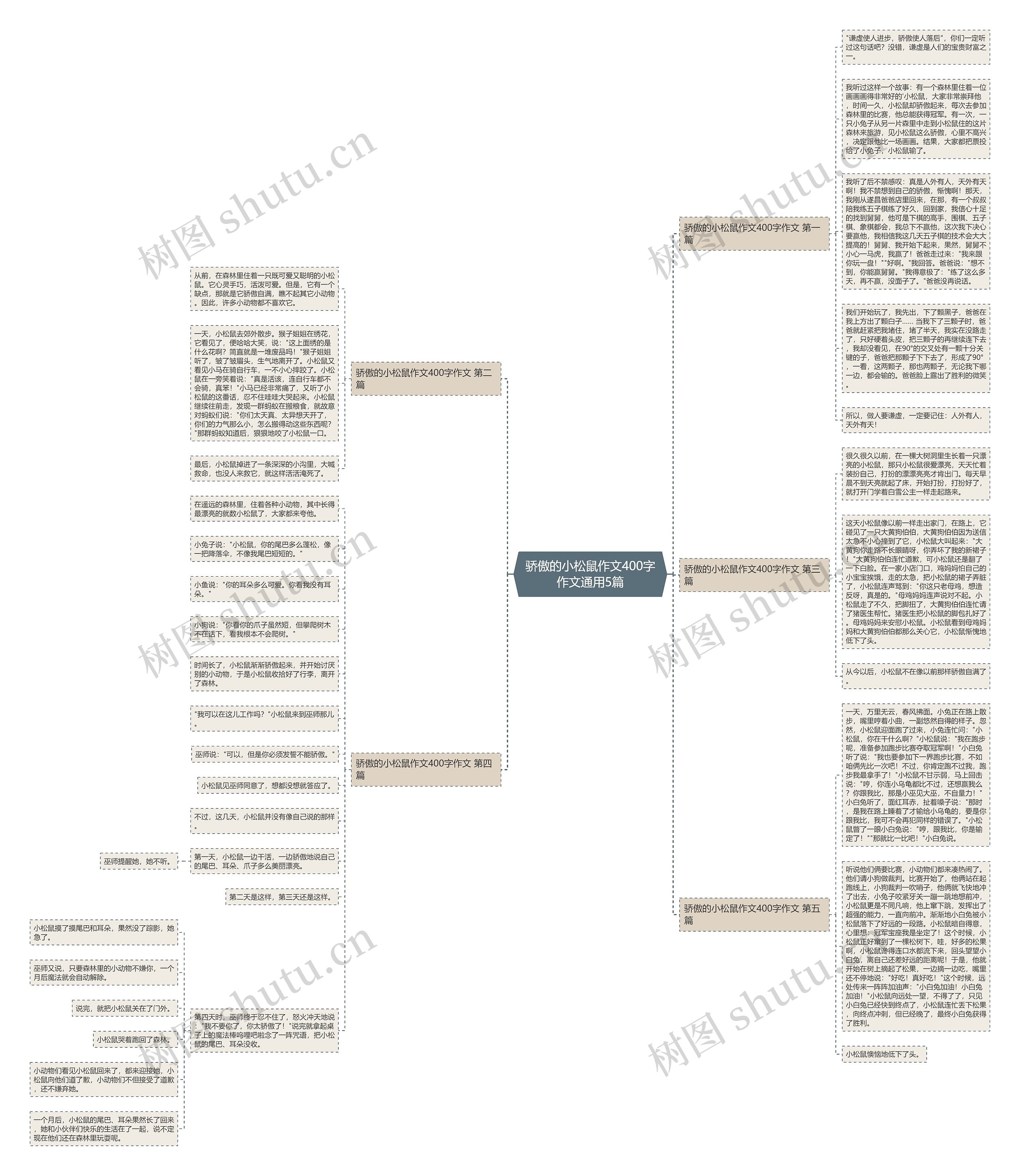 骄傲的小松鼠作文400字作文通用5篇思维导图