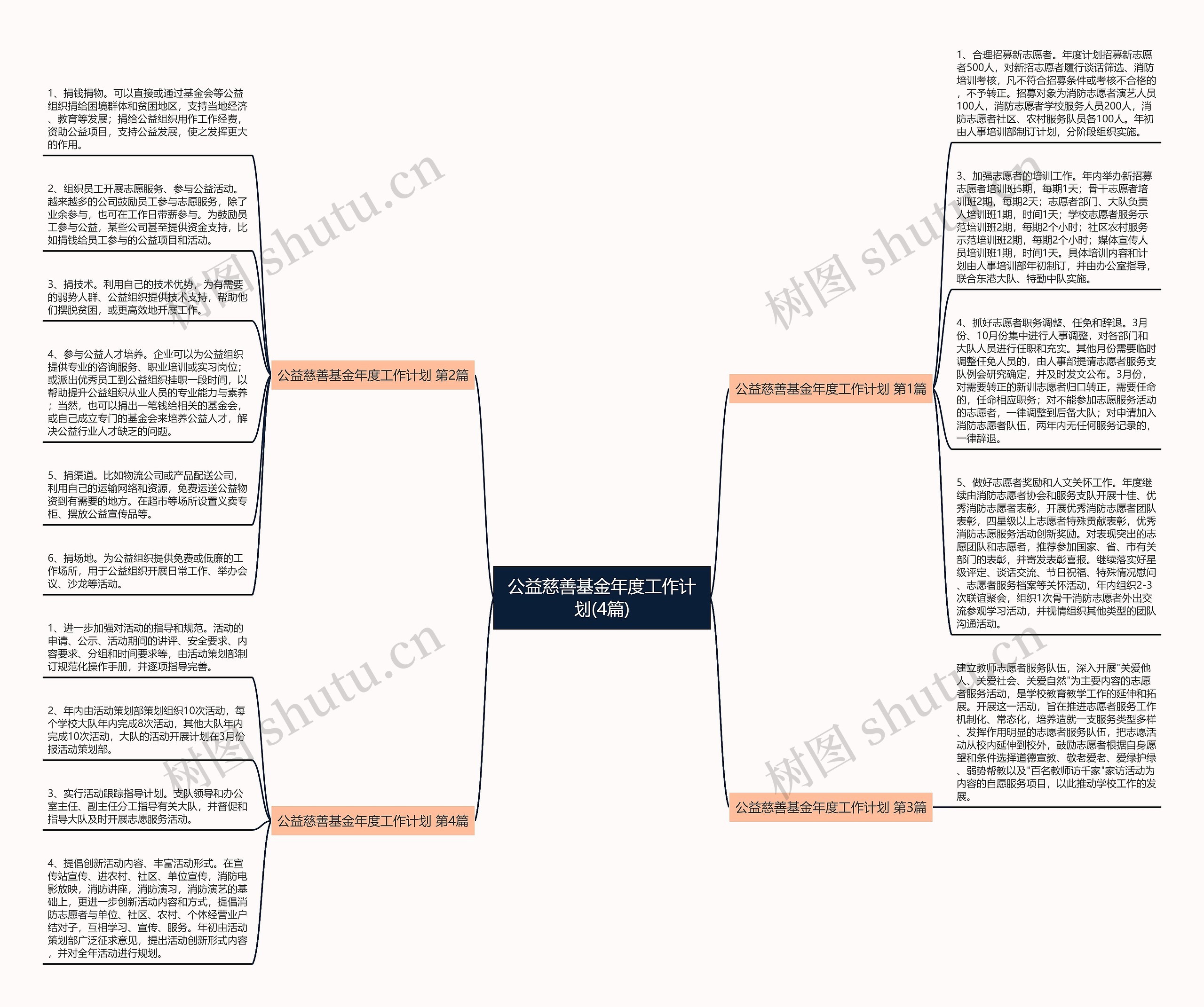 公益慈善基金年度工作计划(4篇)思维导图