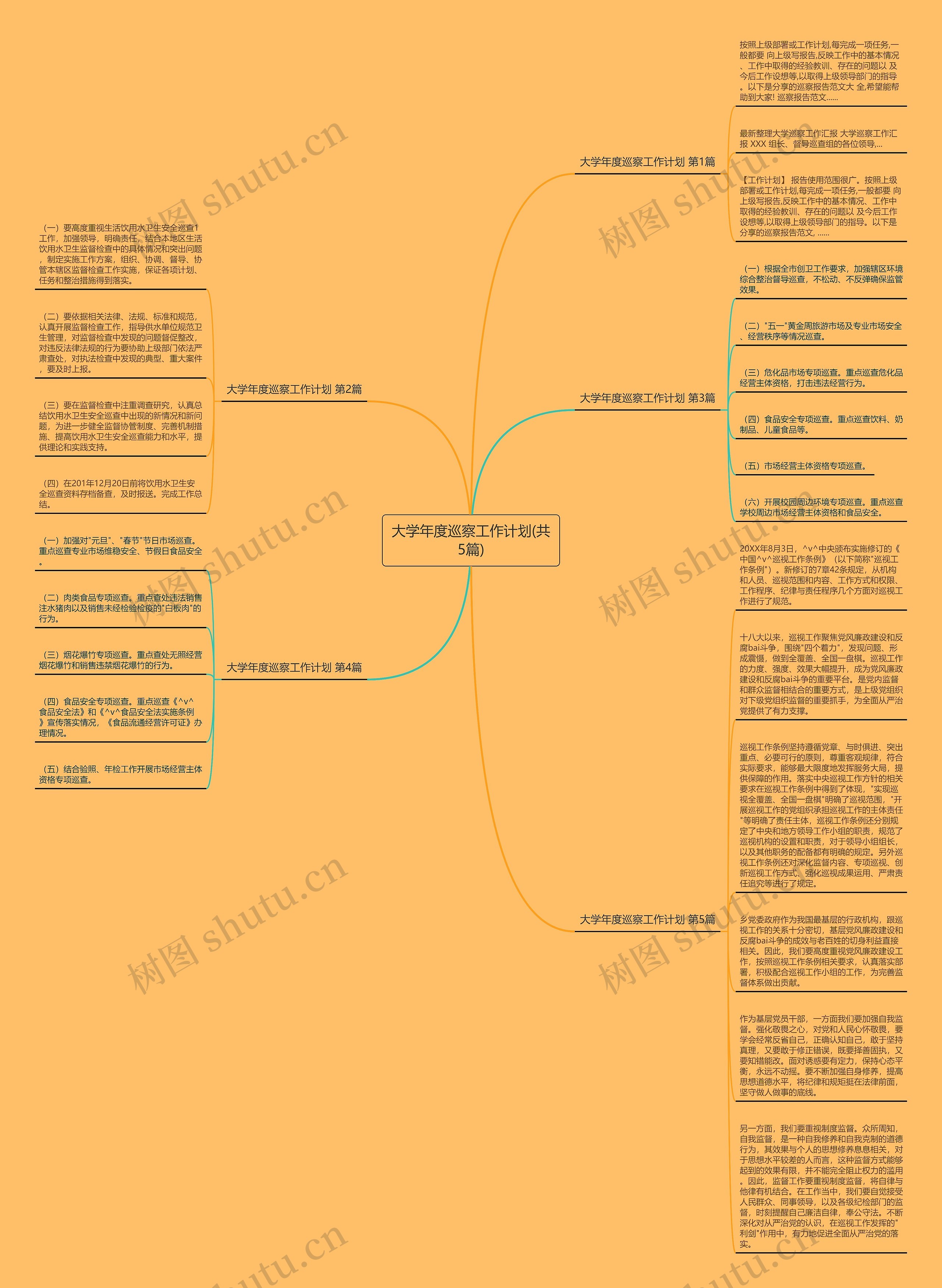 大学年度巡察工作计划(共5篇)思维导图
