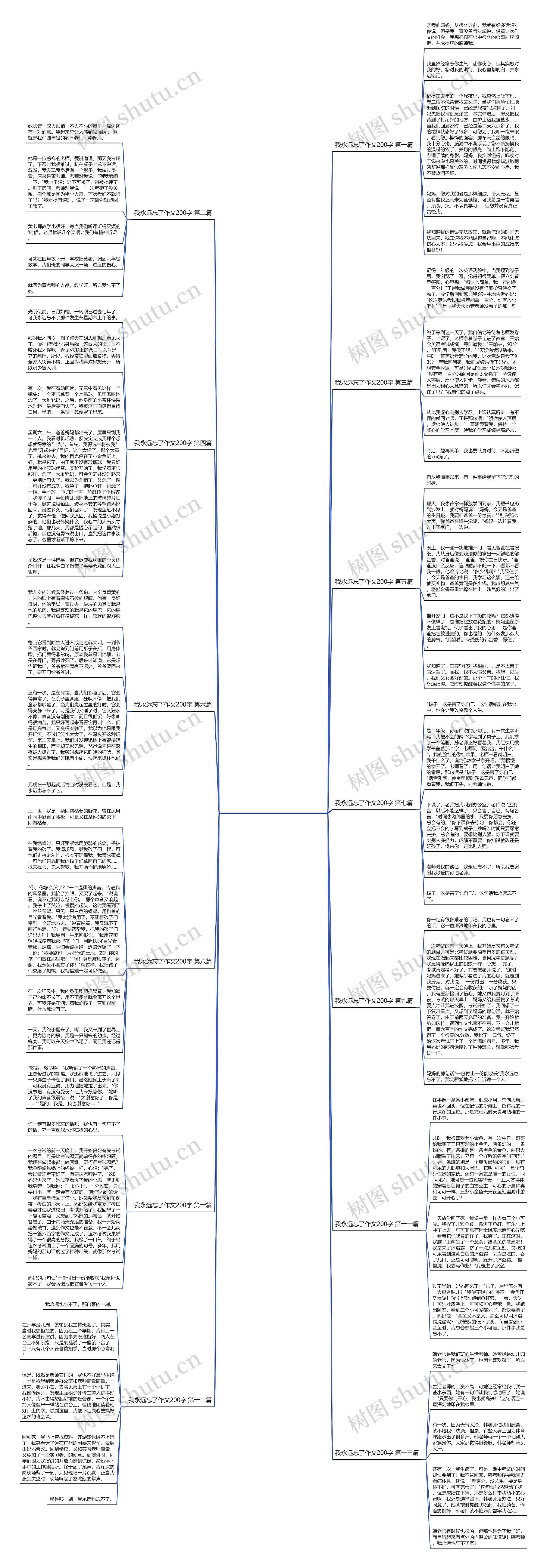 我永远忘了作文200字精选13篇思维导图