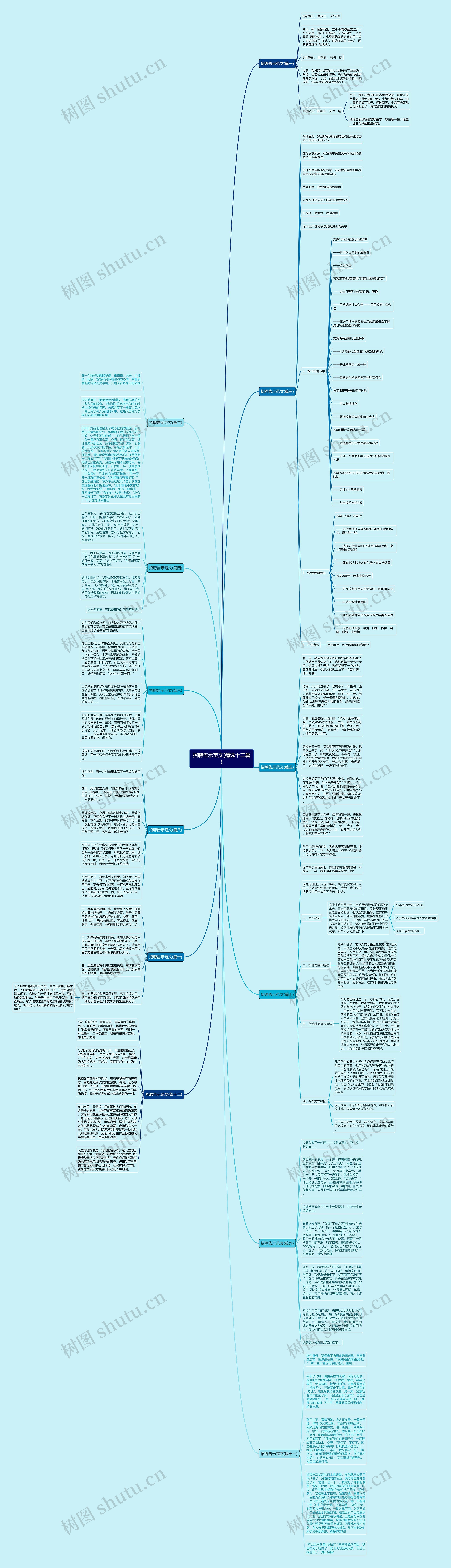招聘告示范文(精选十二篇)思维导图