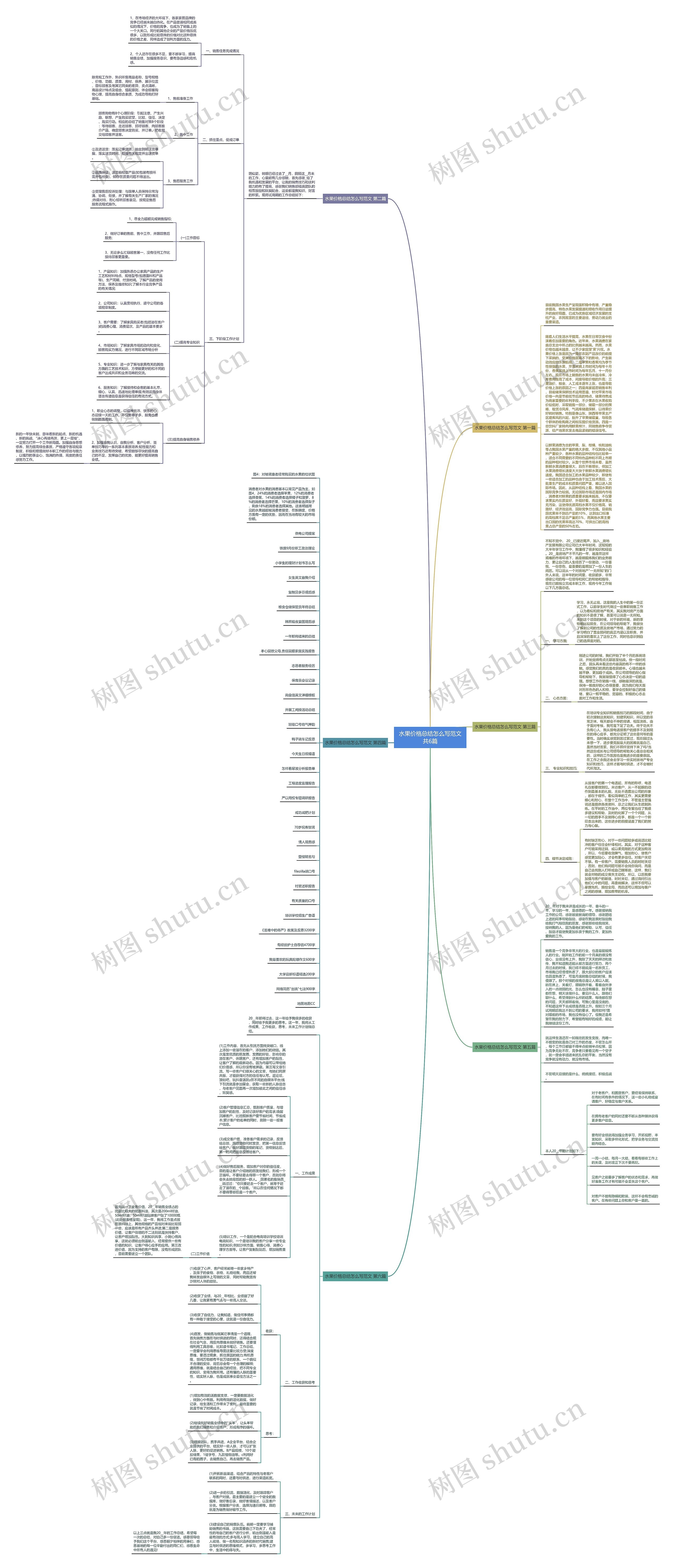 水果价格总结怎么写范文共6篇思维导图