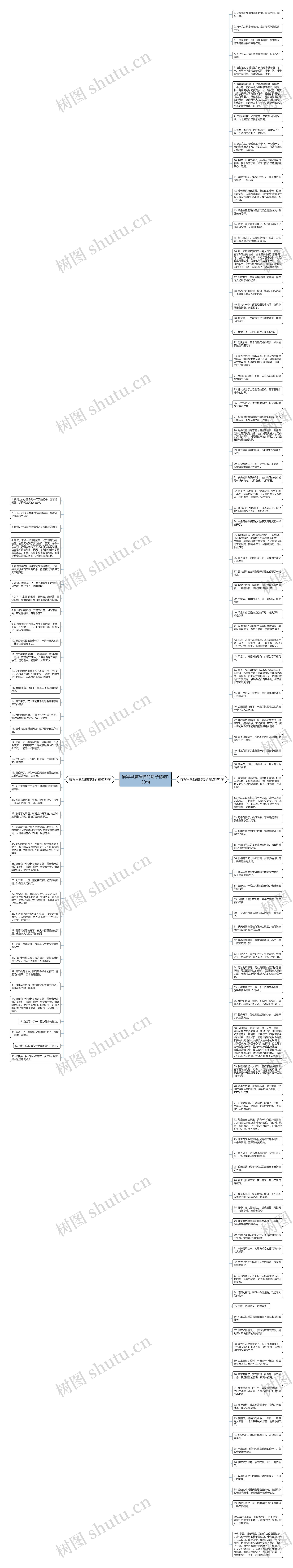 描写早晨植物的句子精选139句思维导图