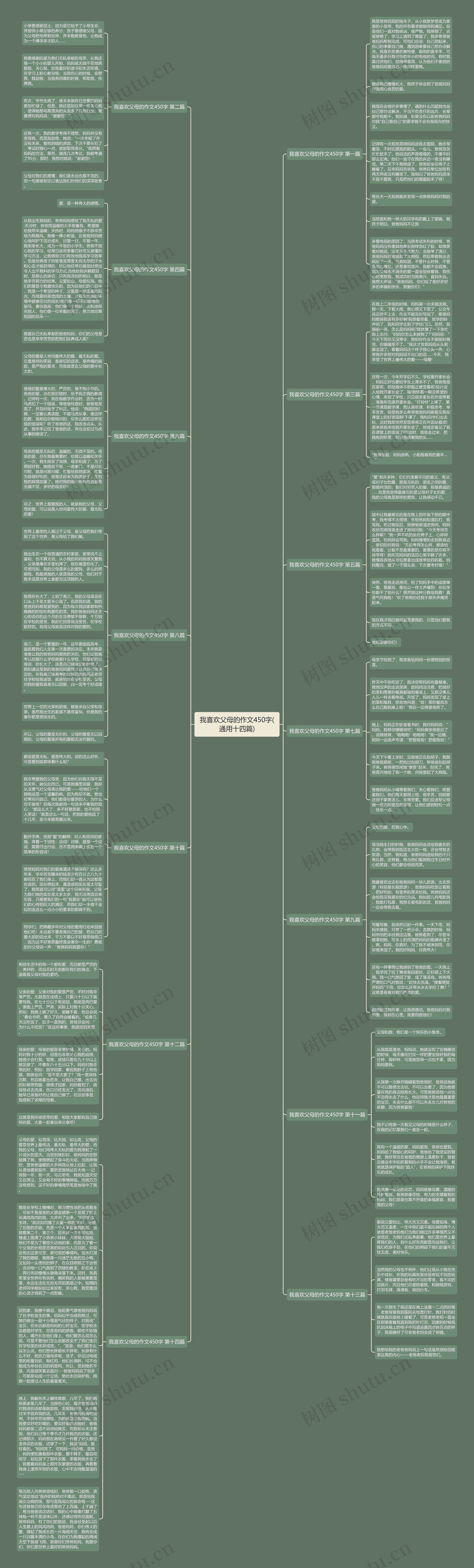 我喜欢父母的作文450字(通用十四篇)思维导图高清图 我喜欢父母的作文450字(通用十四篇)思维导图