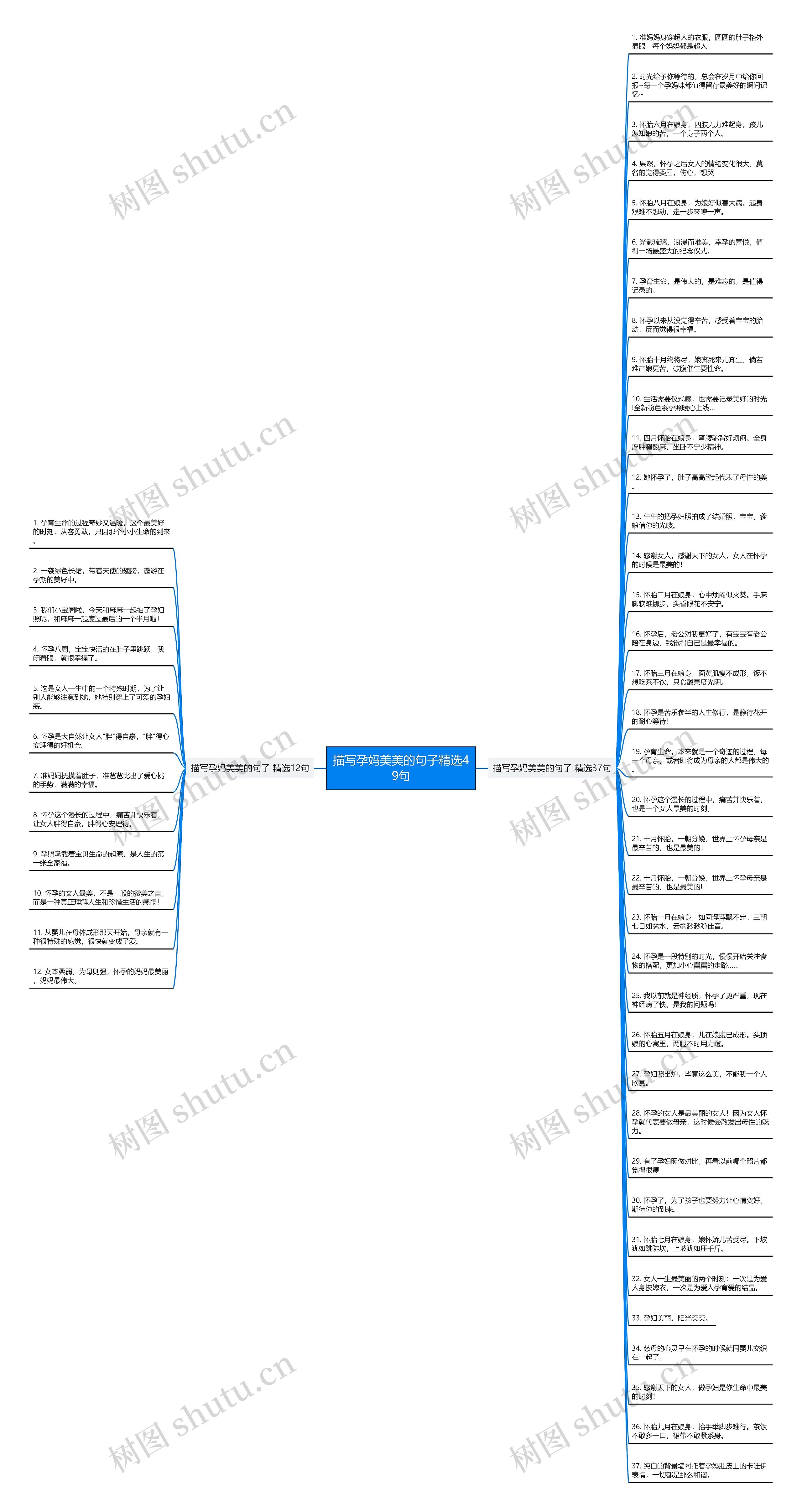 描写孕妈美美的句子精选49句思维导图