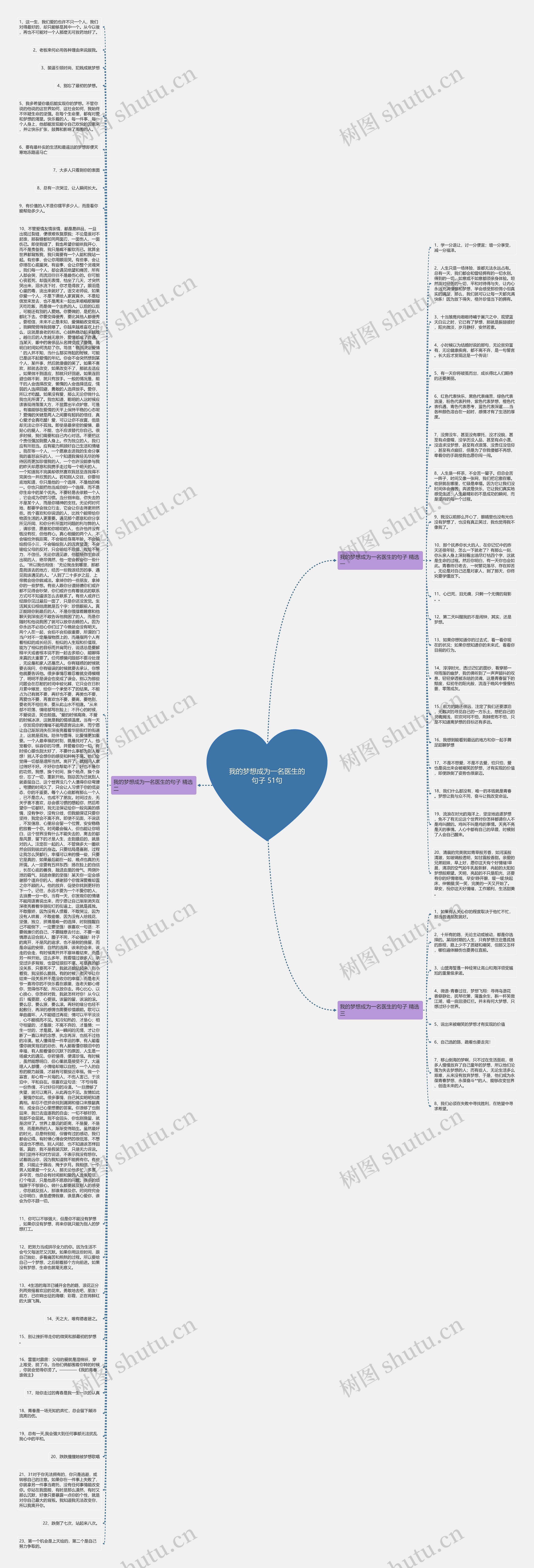 我的梦想成为一名医生的句子 51句思维导图