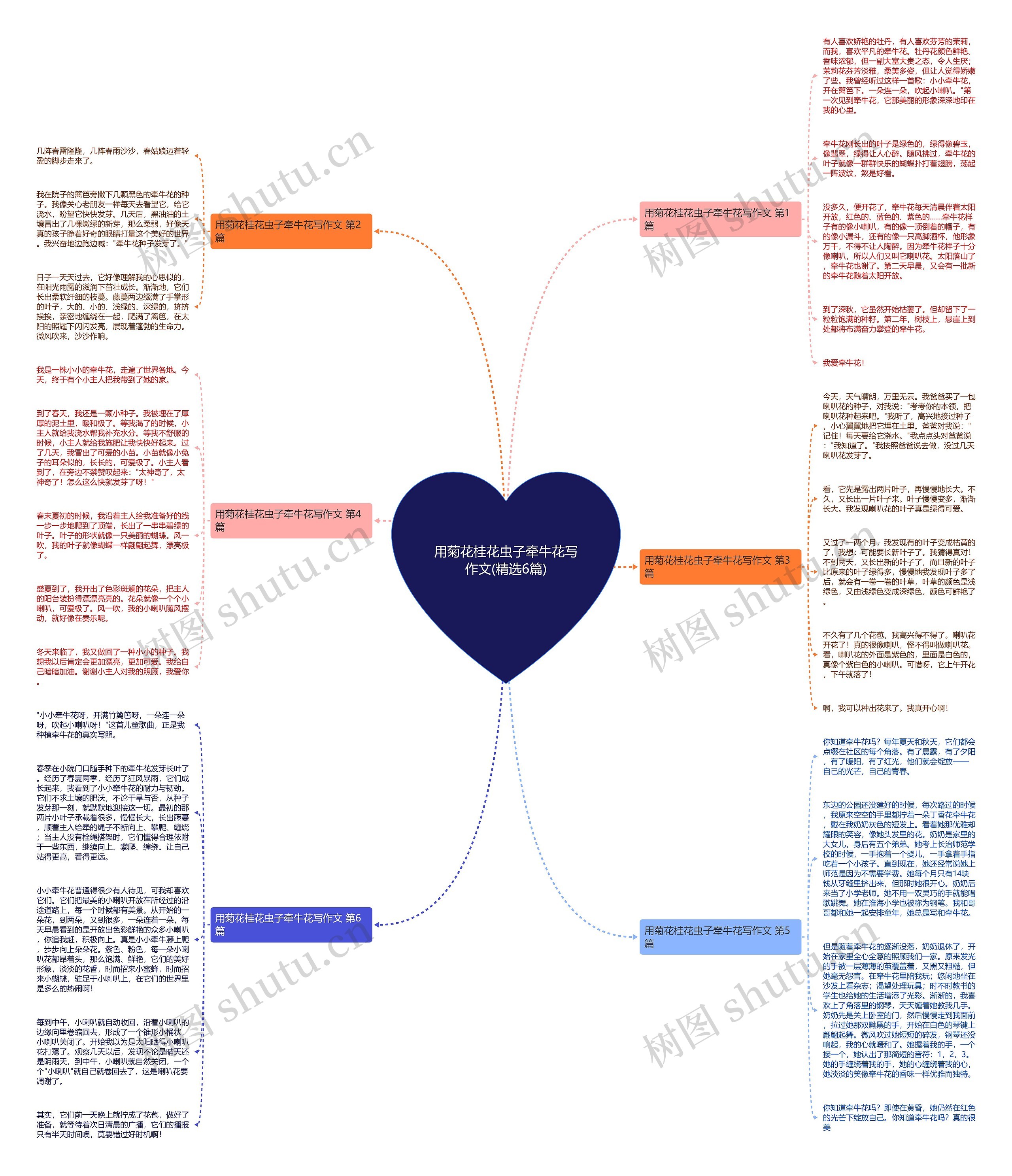 用菊花桂花虫子牵牛花写作文(精选6篇)思维导图