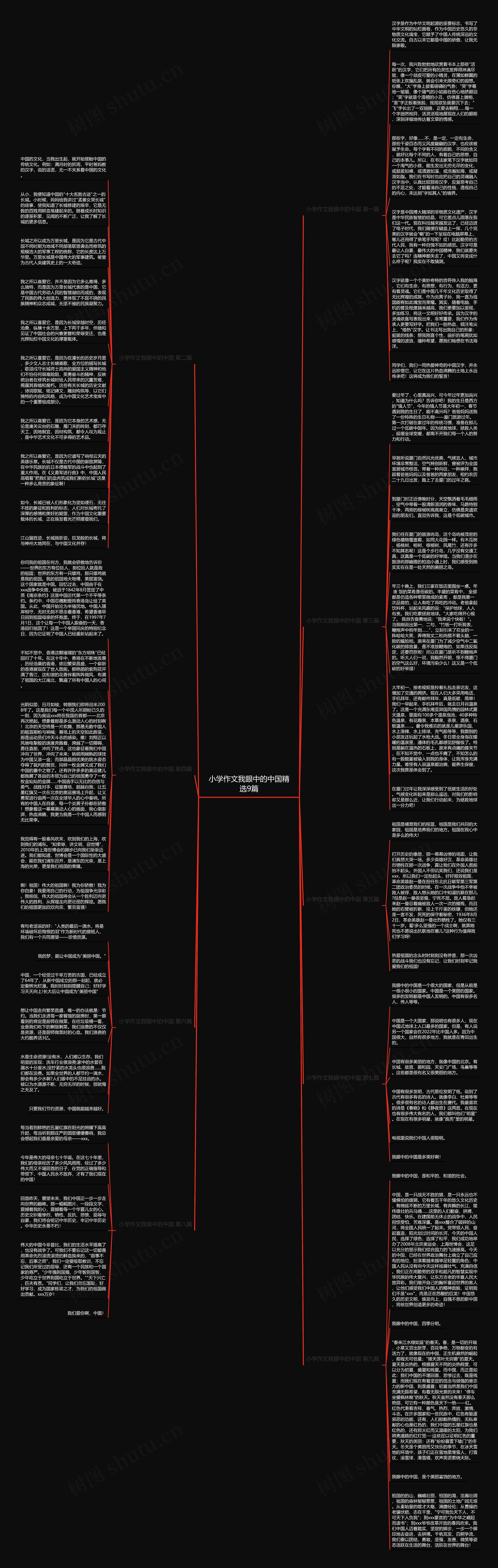 小学作文我眼中的中国精选9篇思维导图
