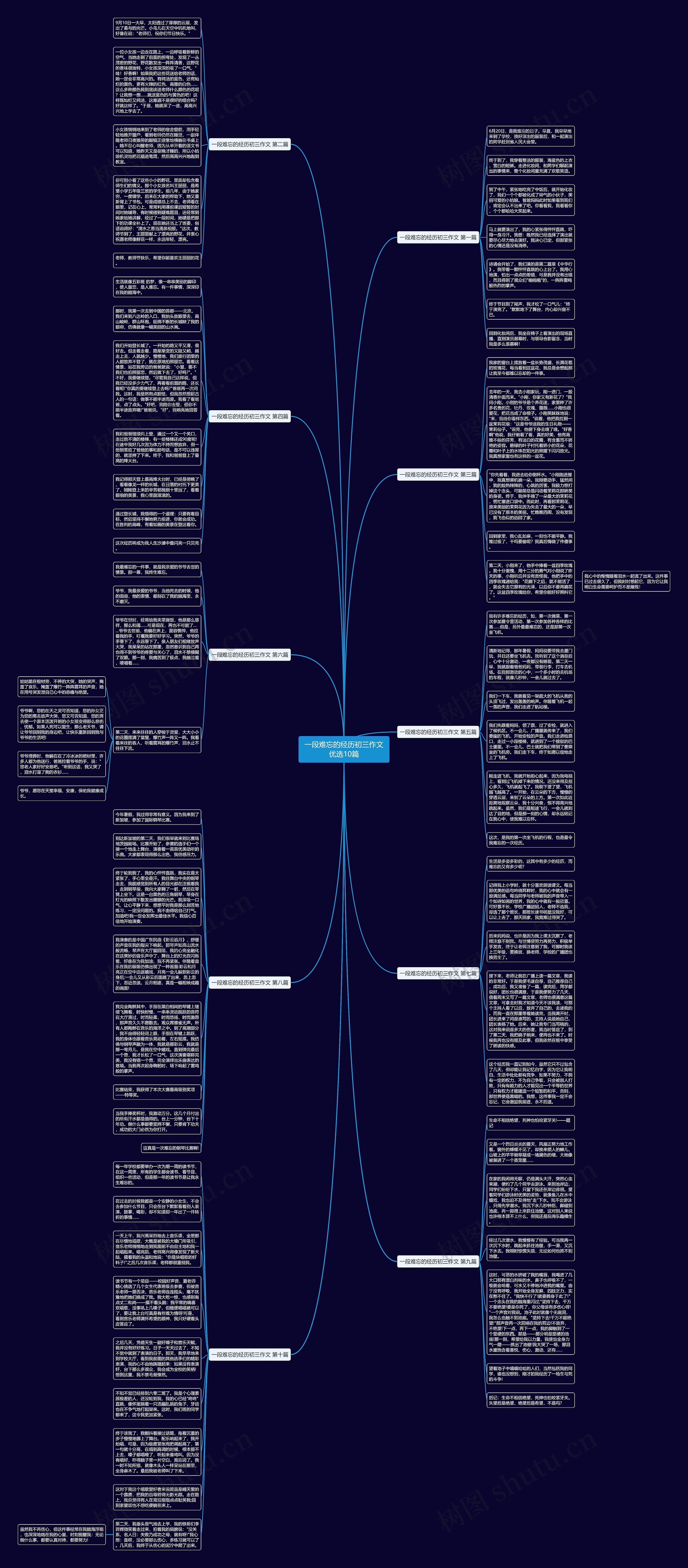 一段难忘的经历初三作文优选10篇思维导图