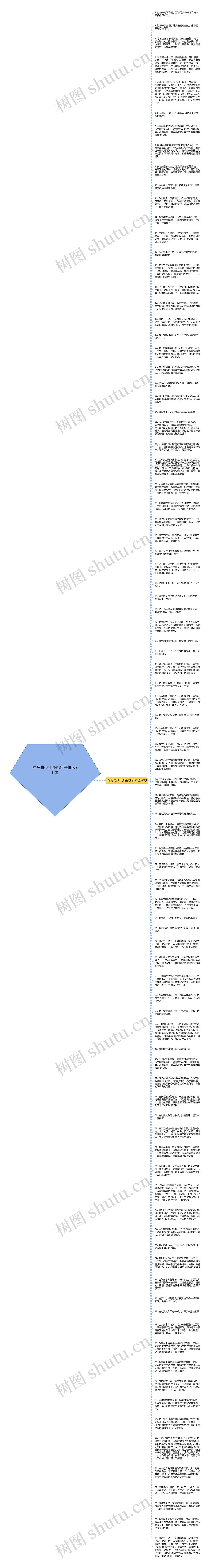 描写青少年外貌句子精选90句思维导图