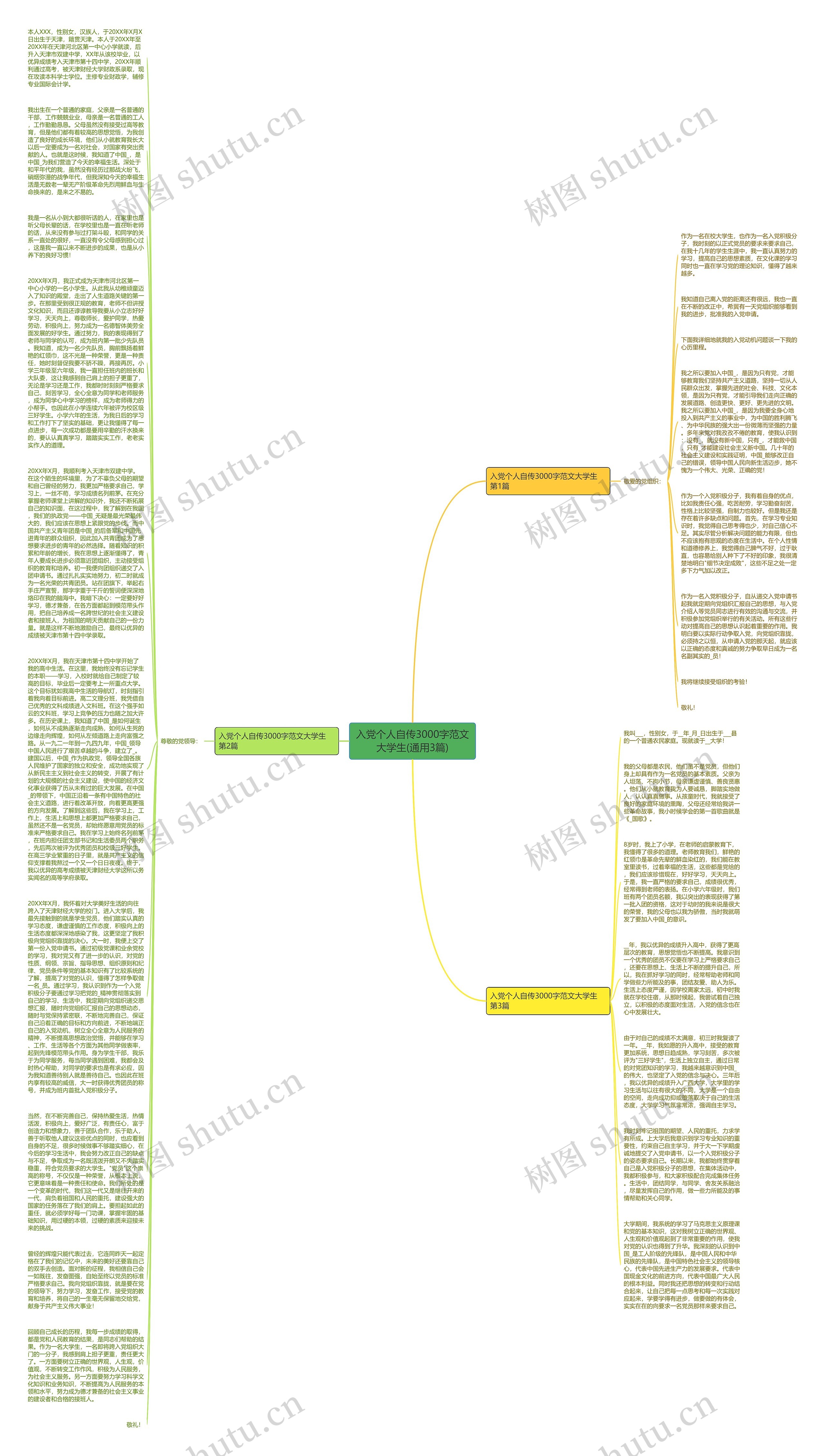 入党个人自传3000字范文大学生(通用3篇)