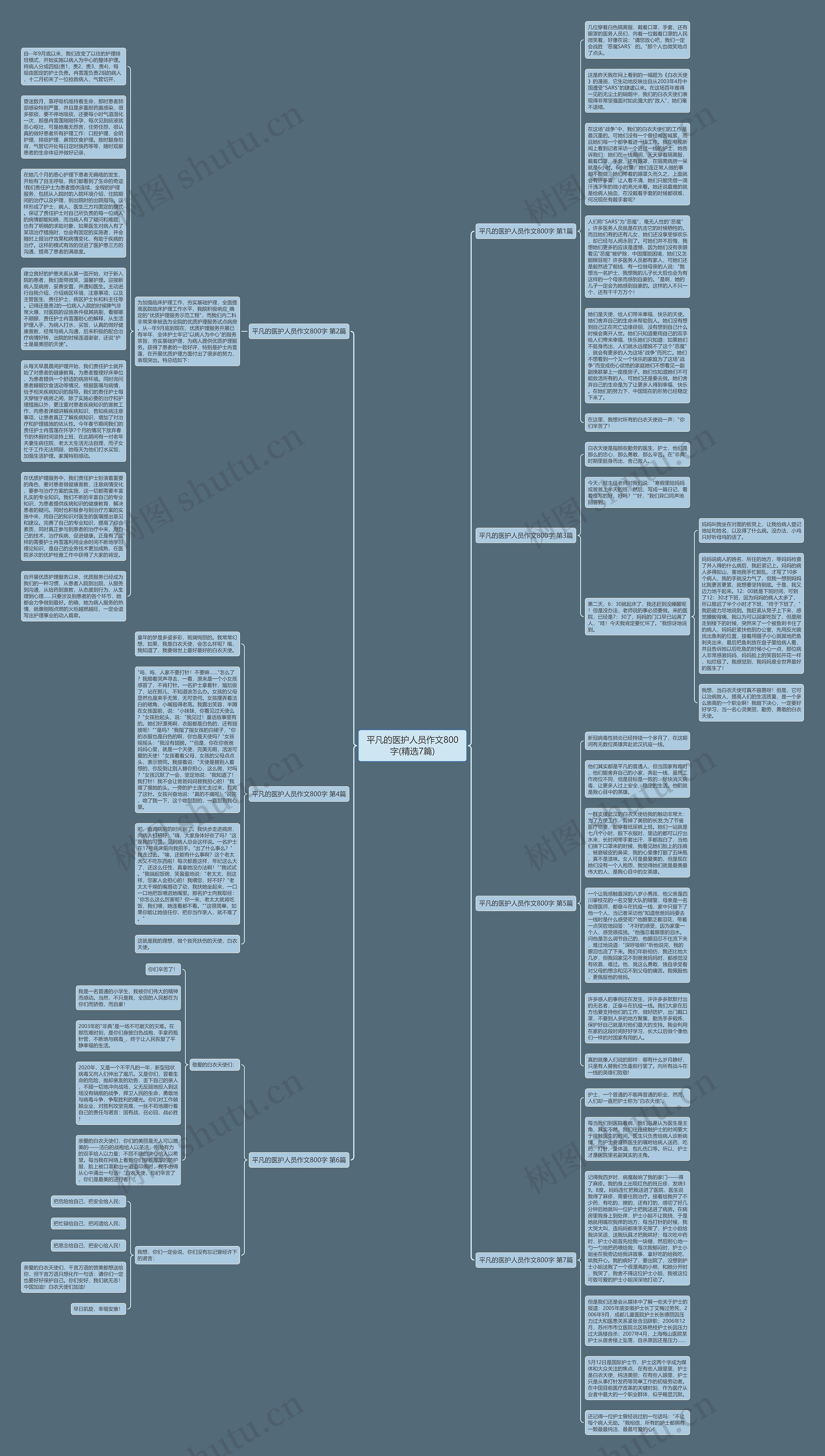 平凡的医护人员作文800字(精选7篇)思维导图
