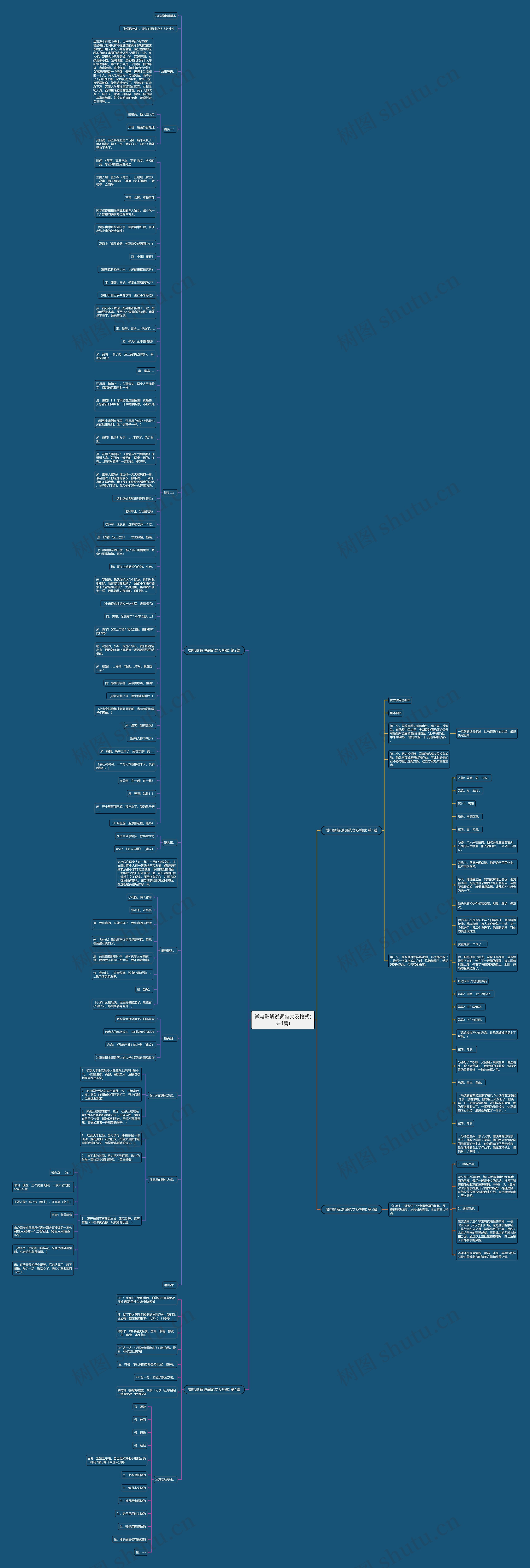 微电影解说词范文及格式(共4篇)思维导图