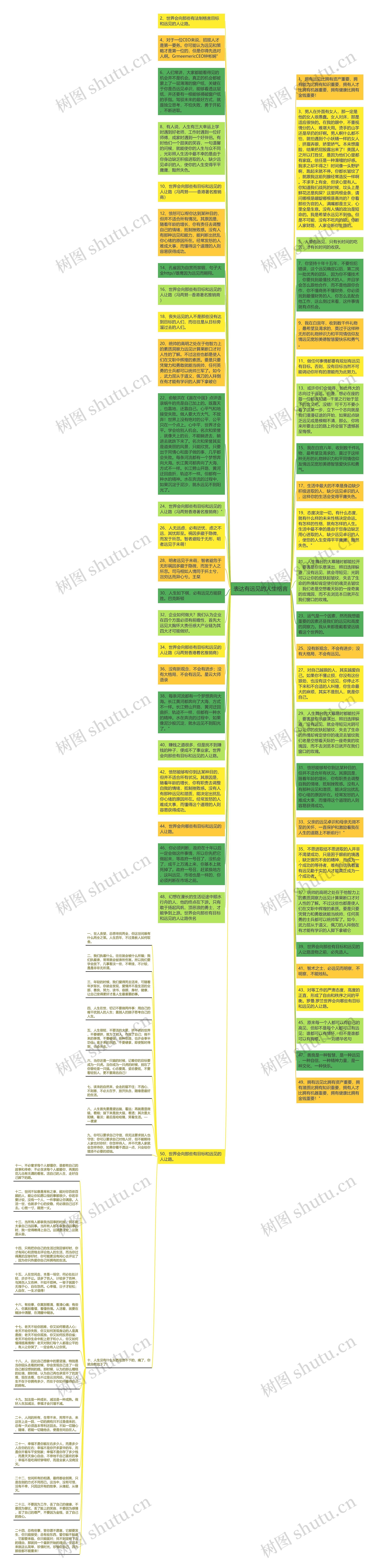 表达有远见的人生格言思维导图