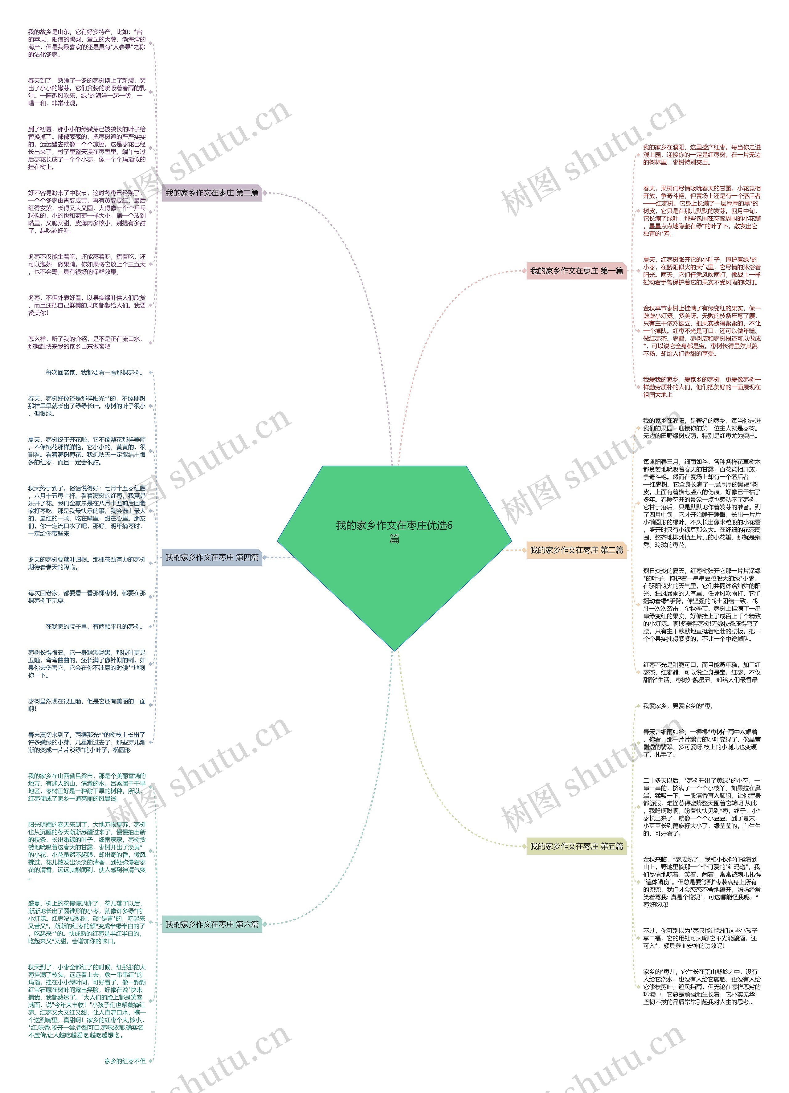 我的家乡作文在枣庄优选6篇思维导图