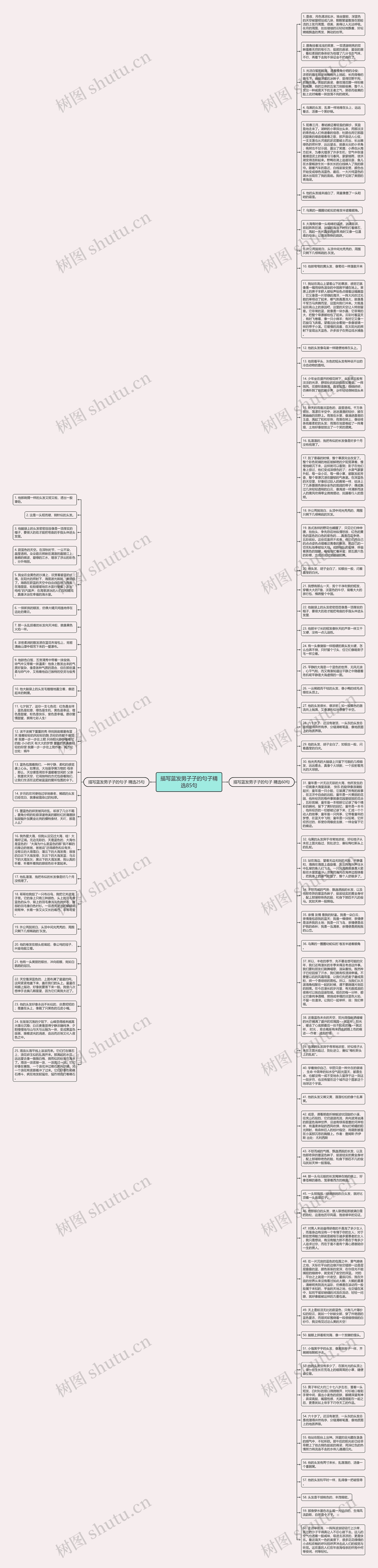 描写蓝发男子子的句子精选85句思维导图