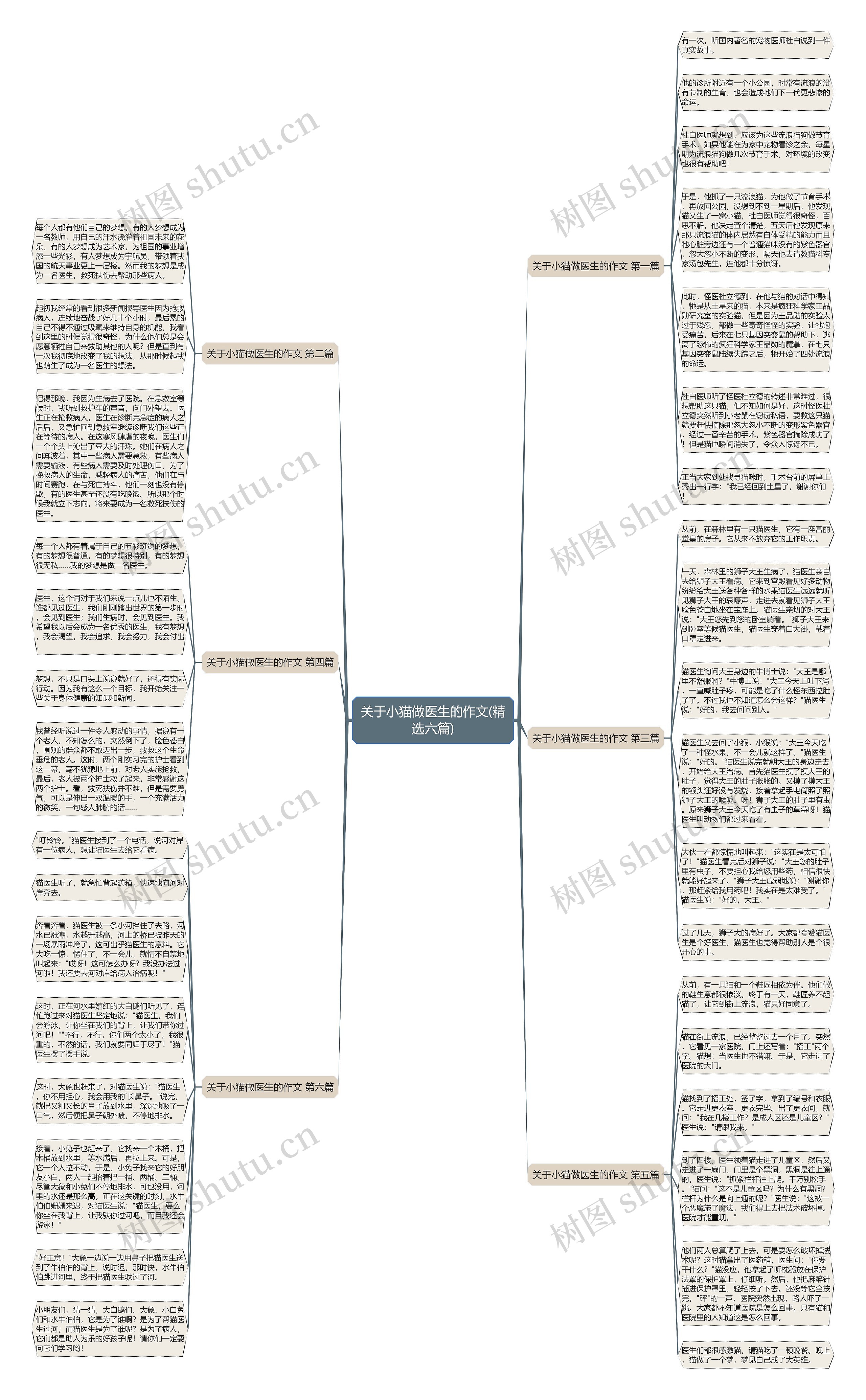 关于小猫做医生的作文(精选六篇)思维导图