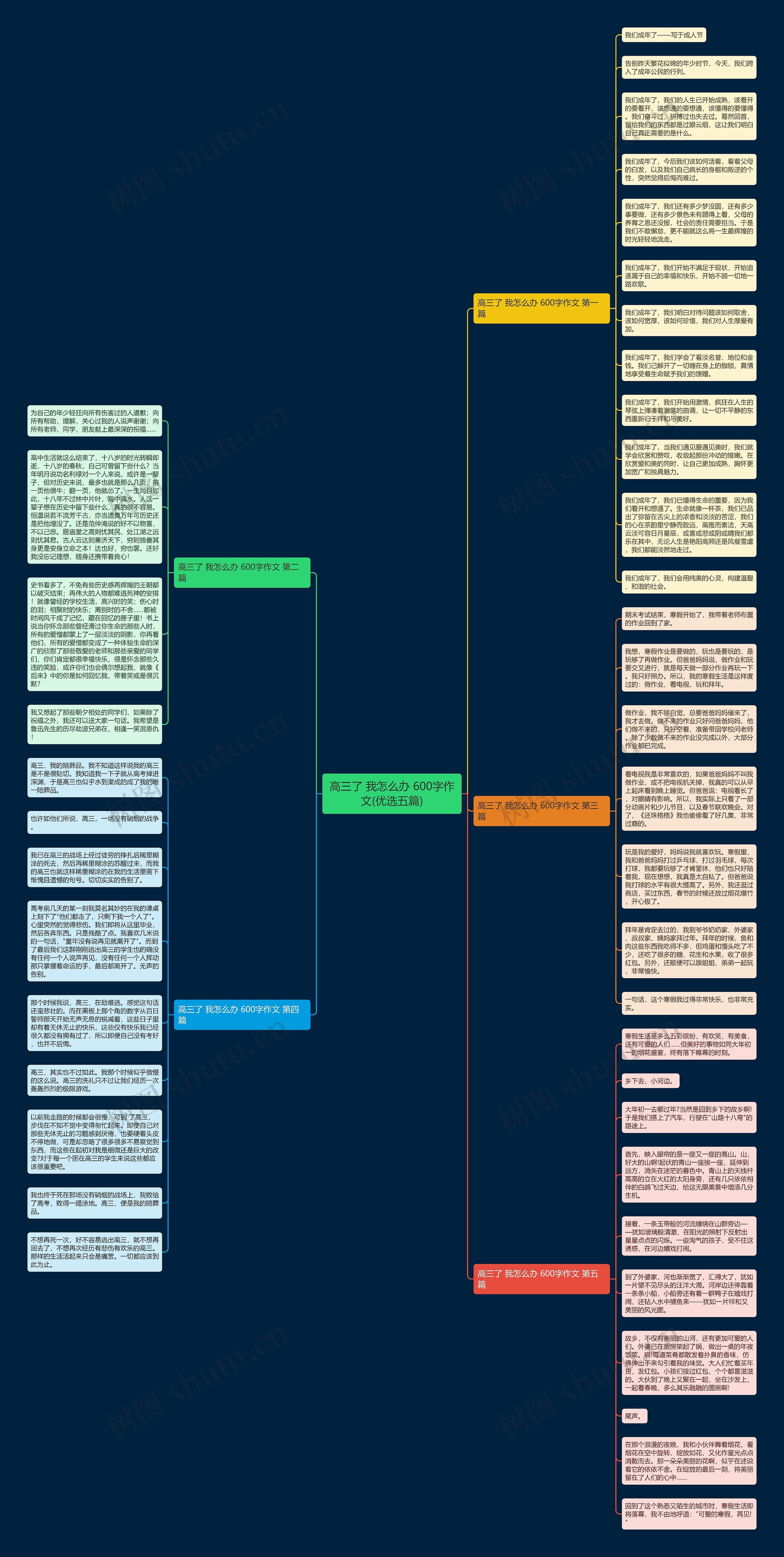高三了 我怎么办 600字作文(优选五篇)思维导图
