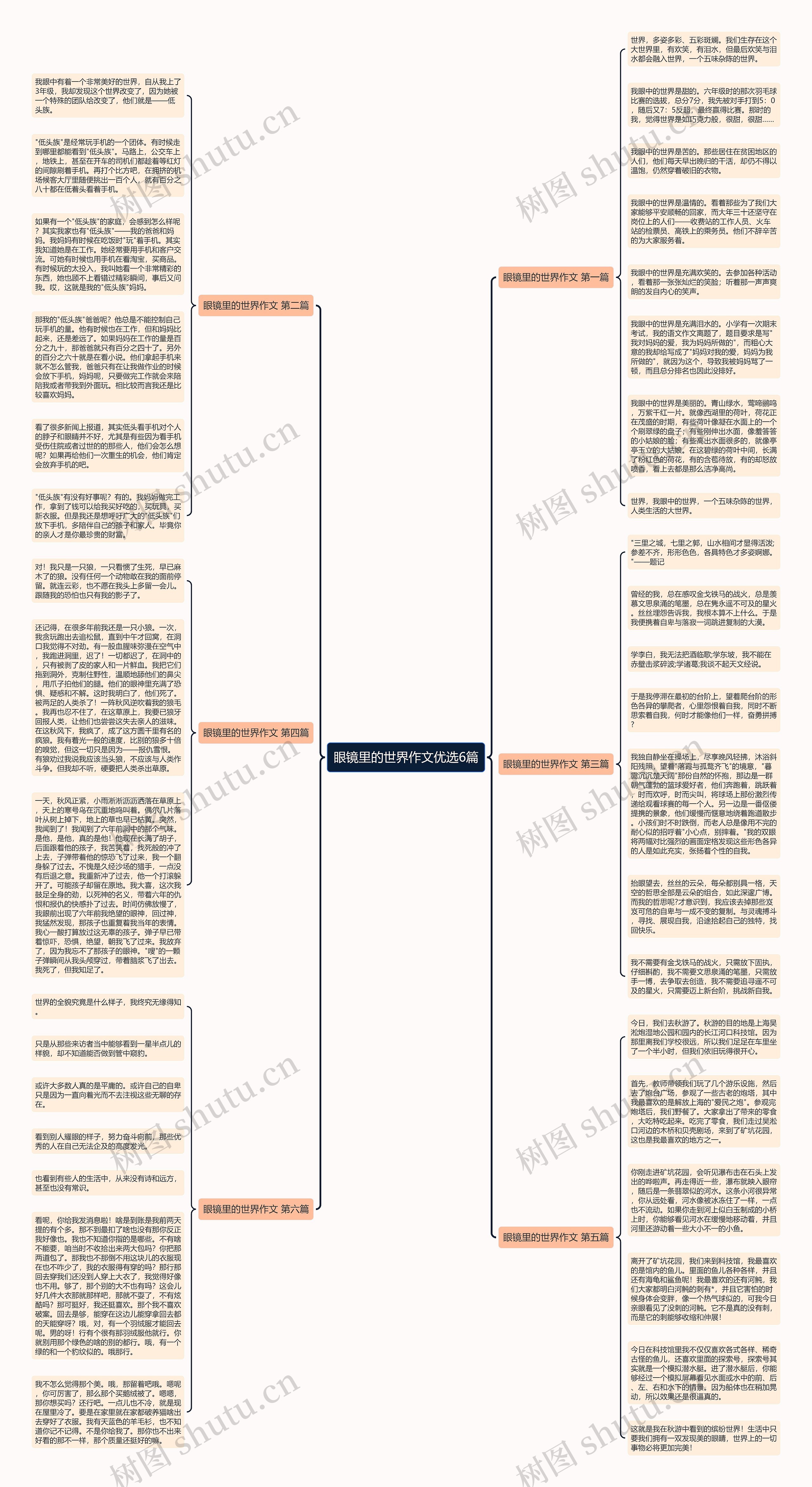 眼镜里的世界作文优选6篇思维导图