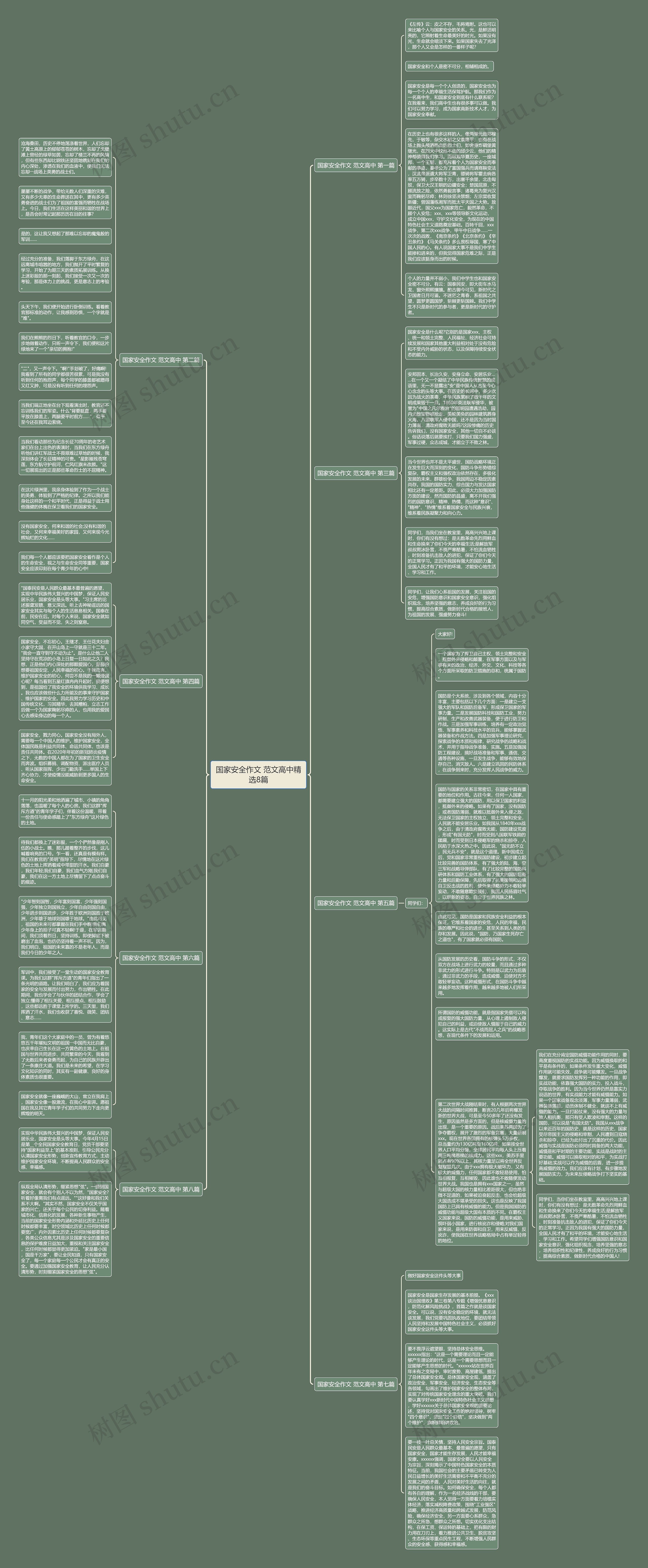 国家安全作文 范文高中精选8篇思维导图