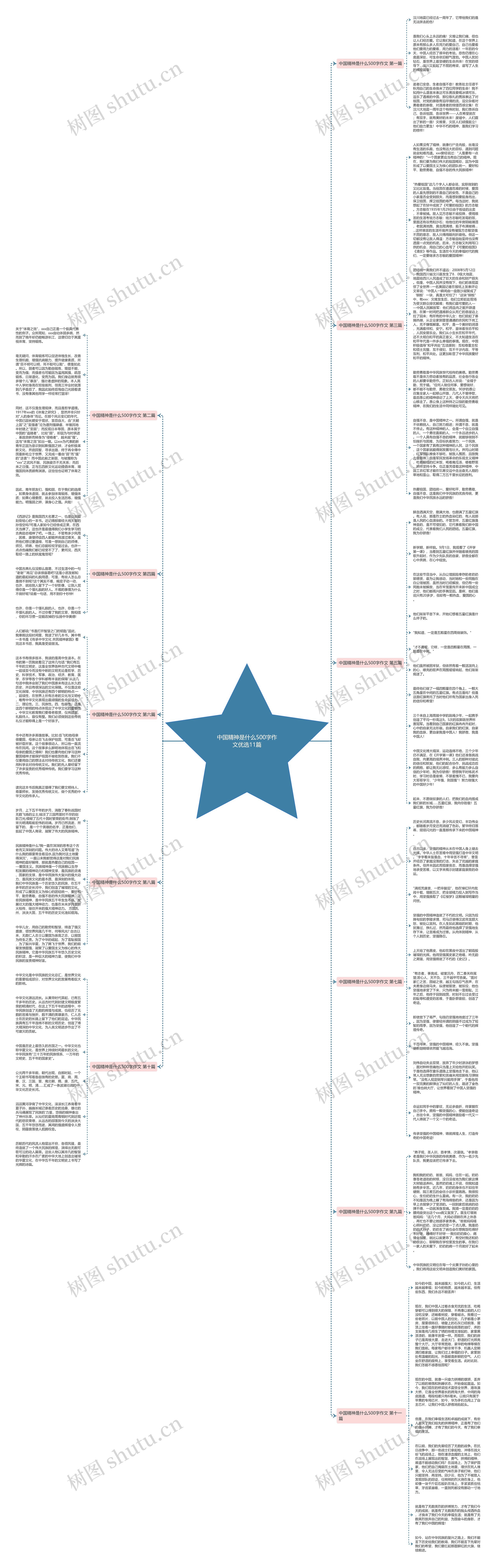 中国精神是什么500字作文优选11篇思维导图
