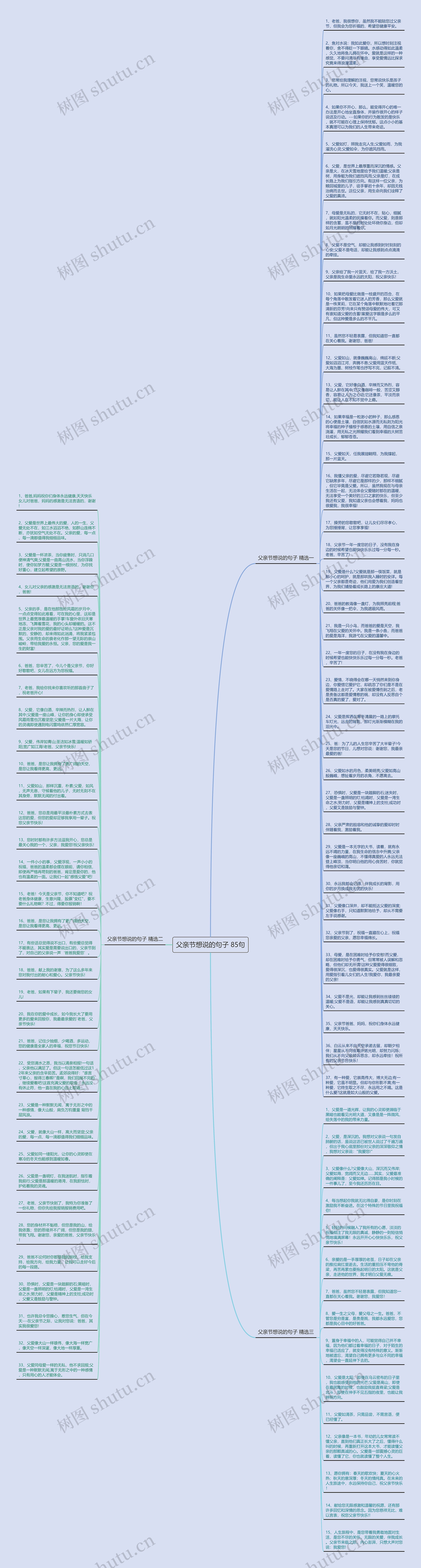 父亲节想说的句子 85句思维导图