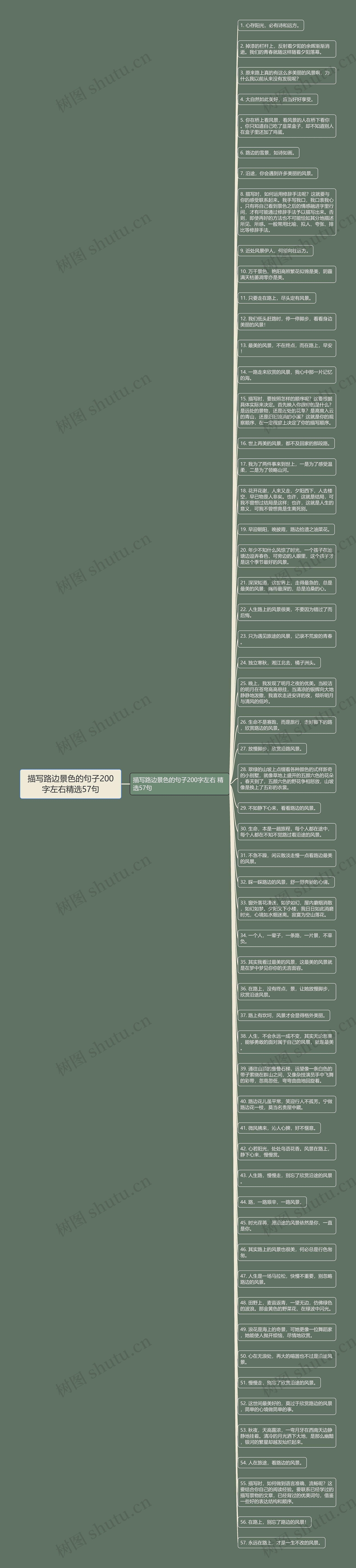 描写路边景色的句子200字左右精选57句思维导图