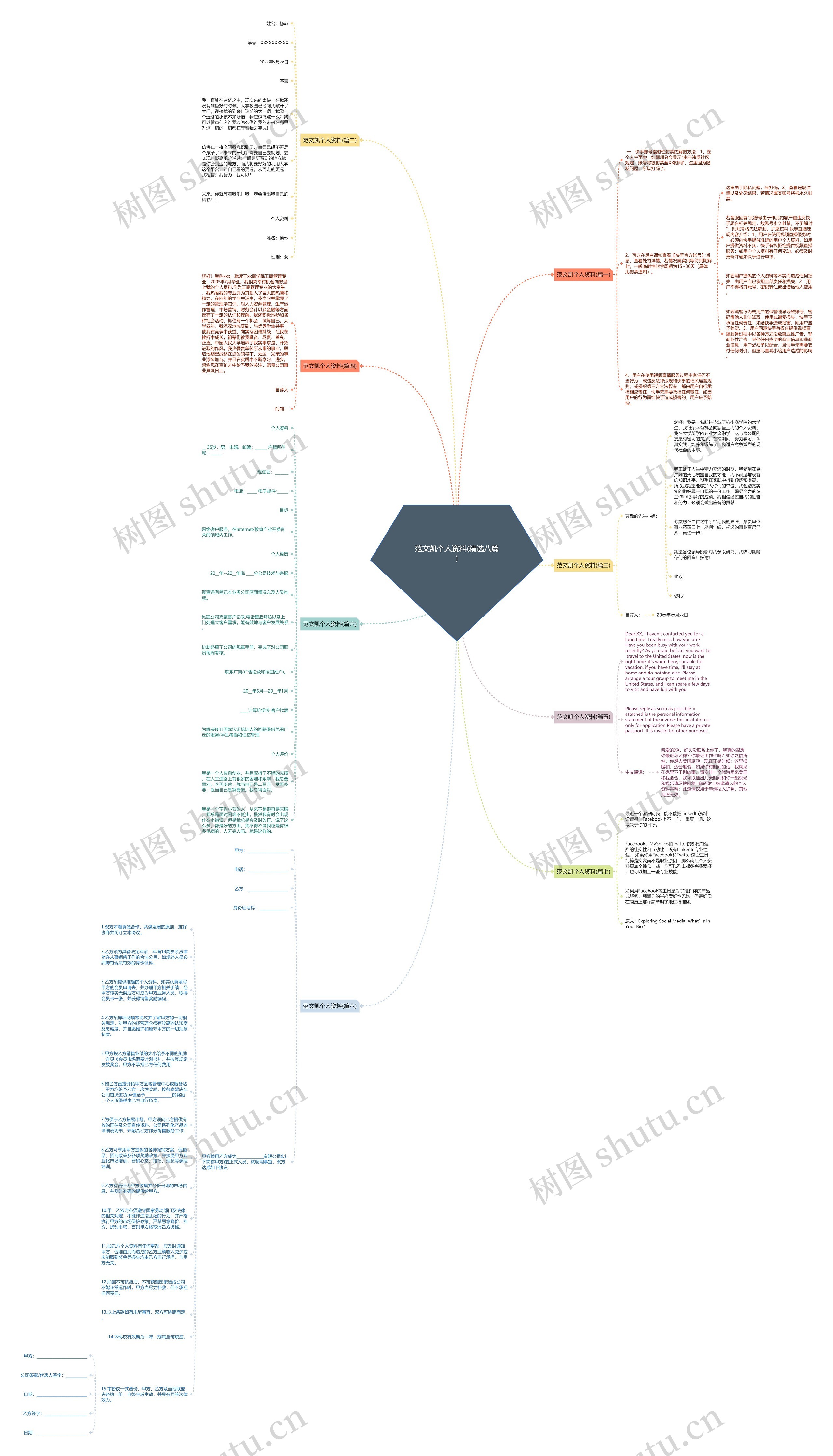 范文凯个人资料(精选八篇)思维导图