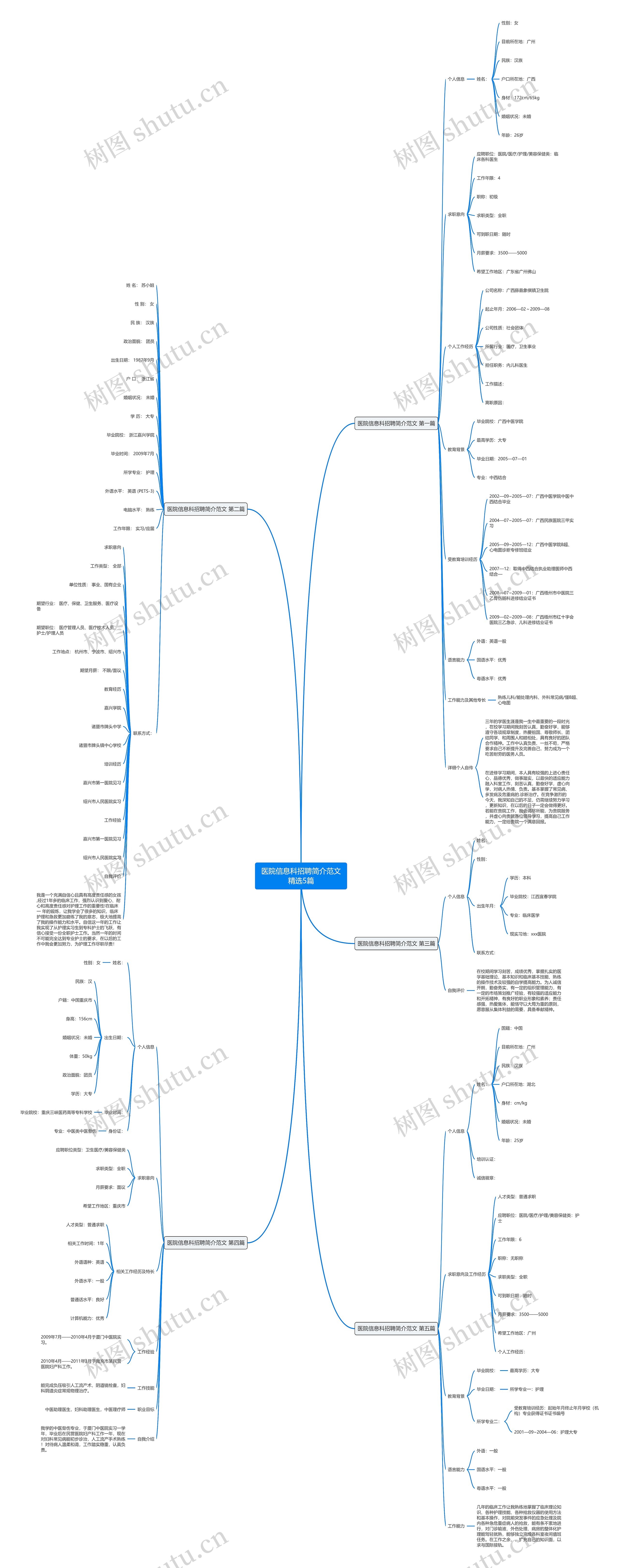 医院信息科招聘简介范文精选5篇思维导图