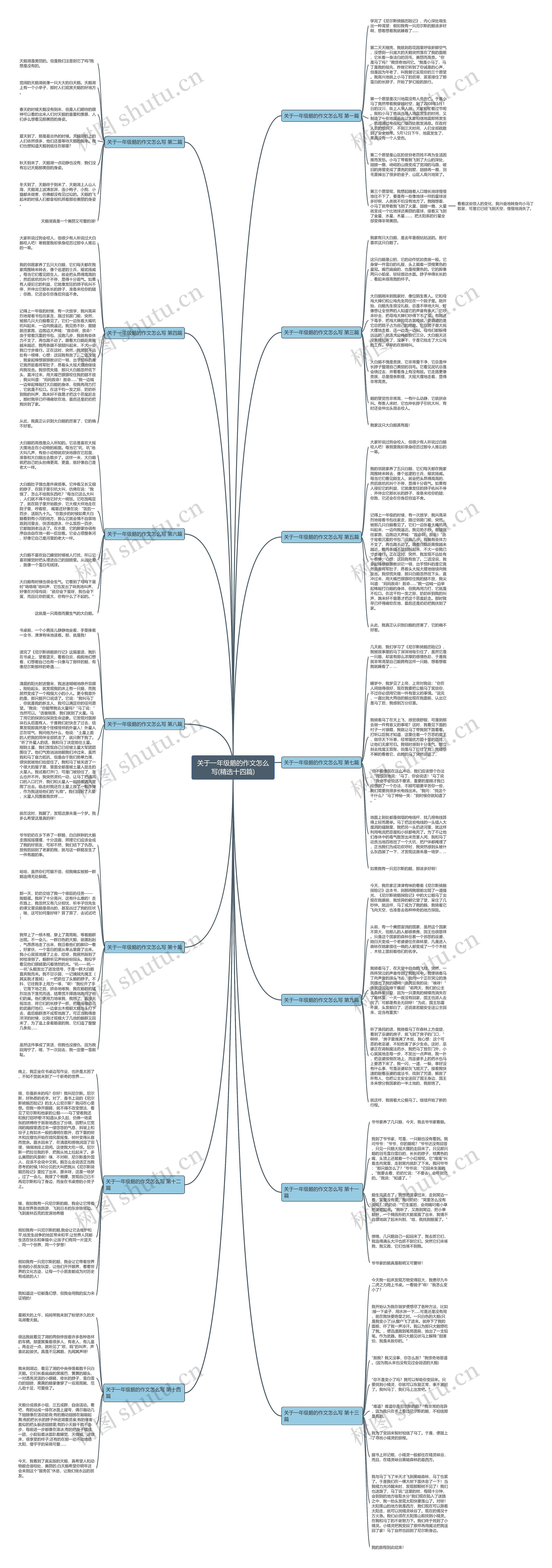 关于一年级鹅的作文怎么写(精选十四篇)思维导图