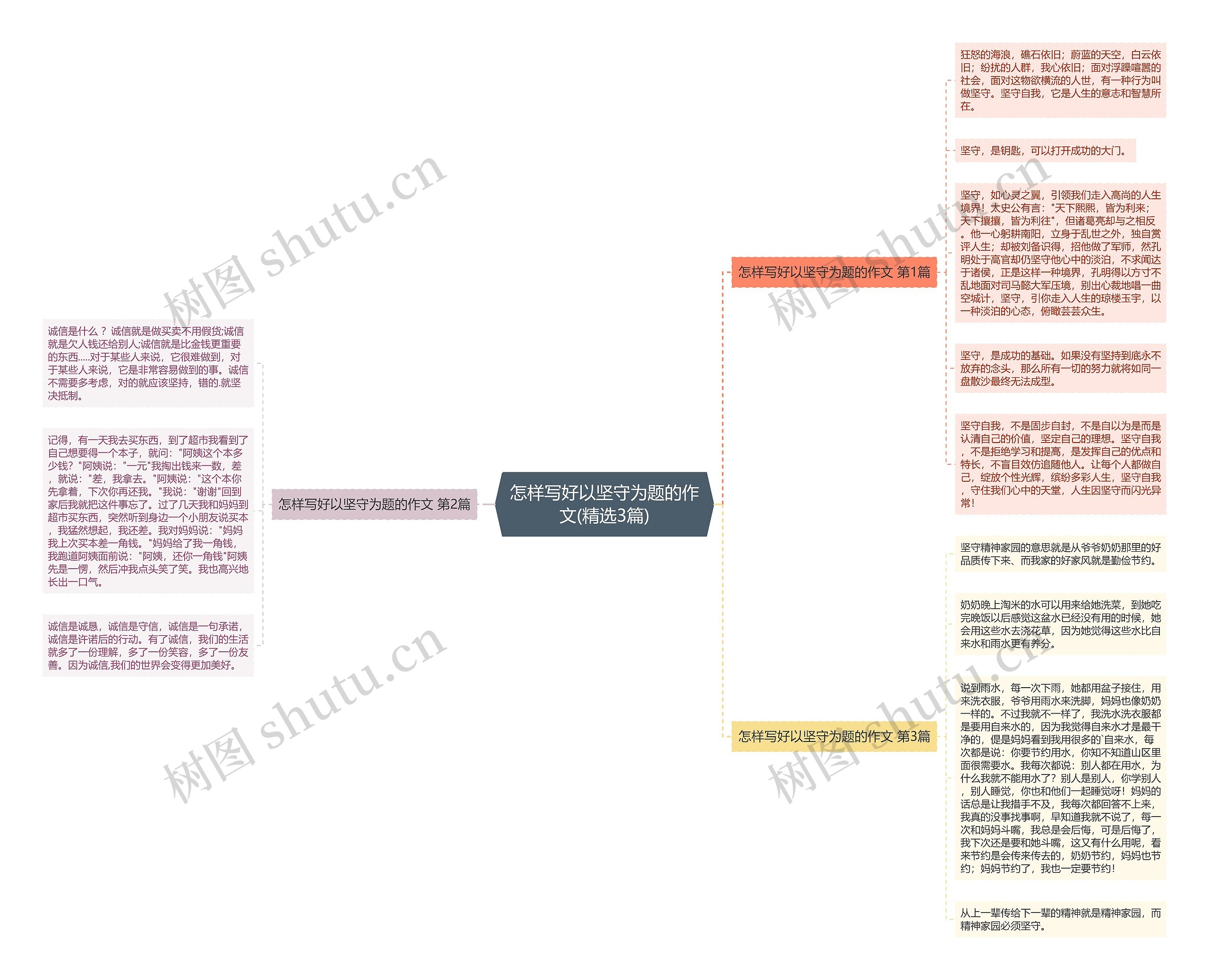怎样写好以坚守为题的作文(精选3篇)思维导图