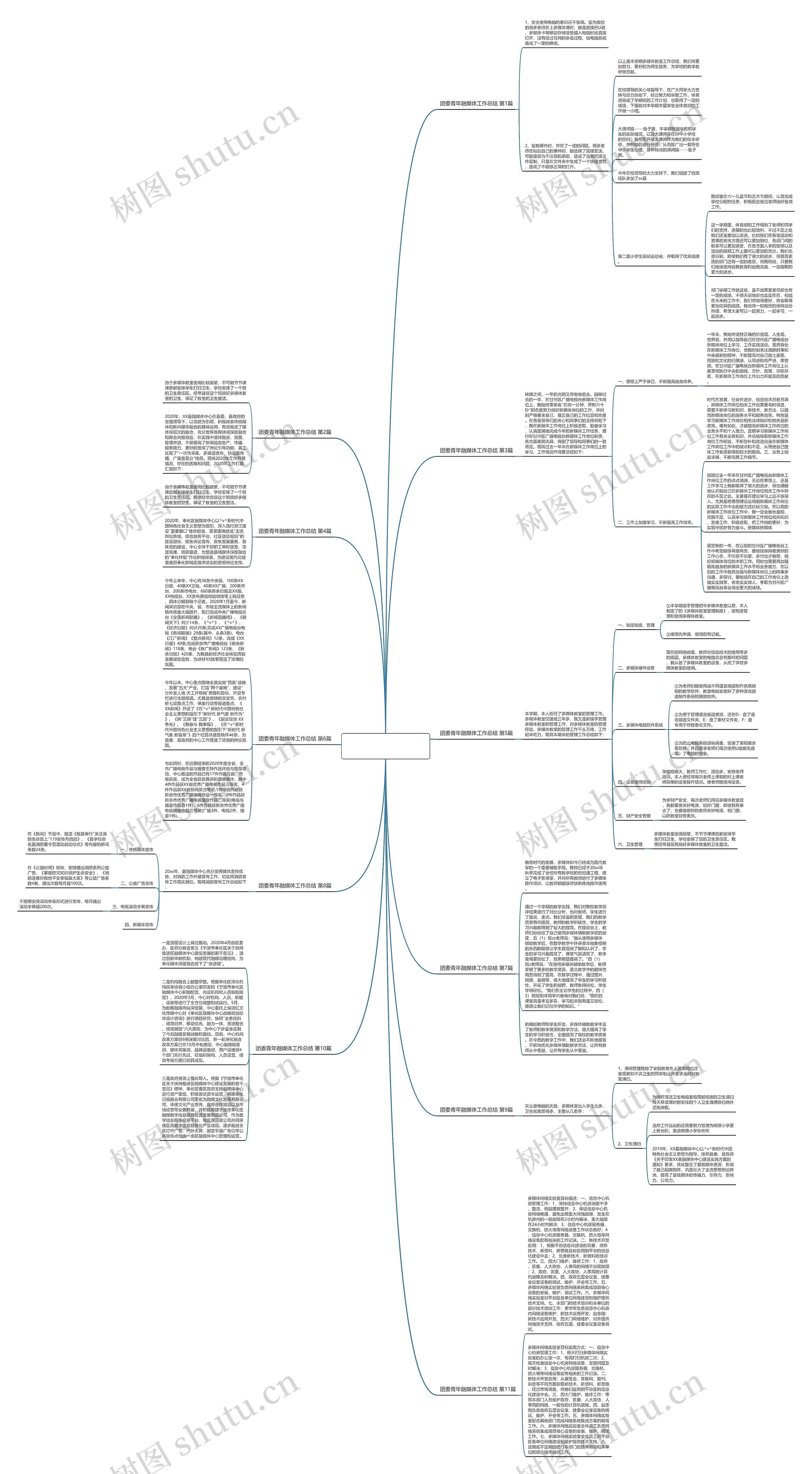 团委青年融媒体工作总结(推荐11篇)思维导图