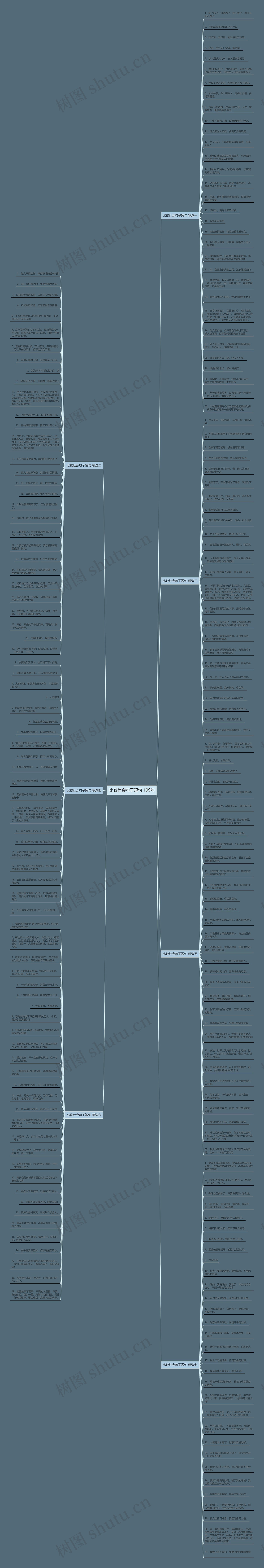比较社会句子短句 199句思维导图