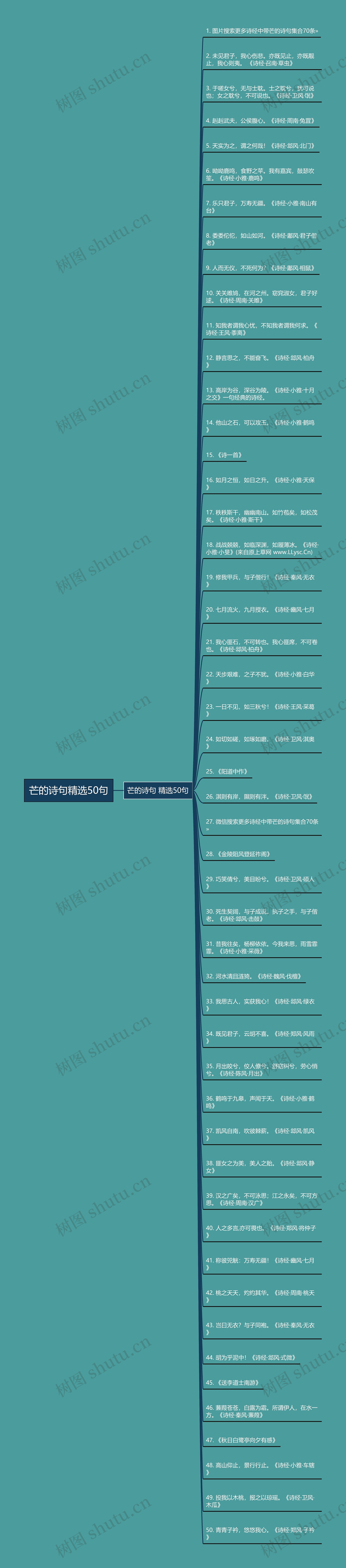 芒的诗句精选50句思维导图