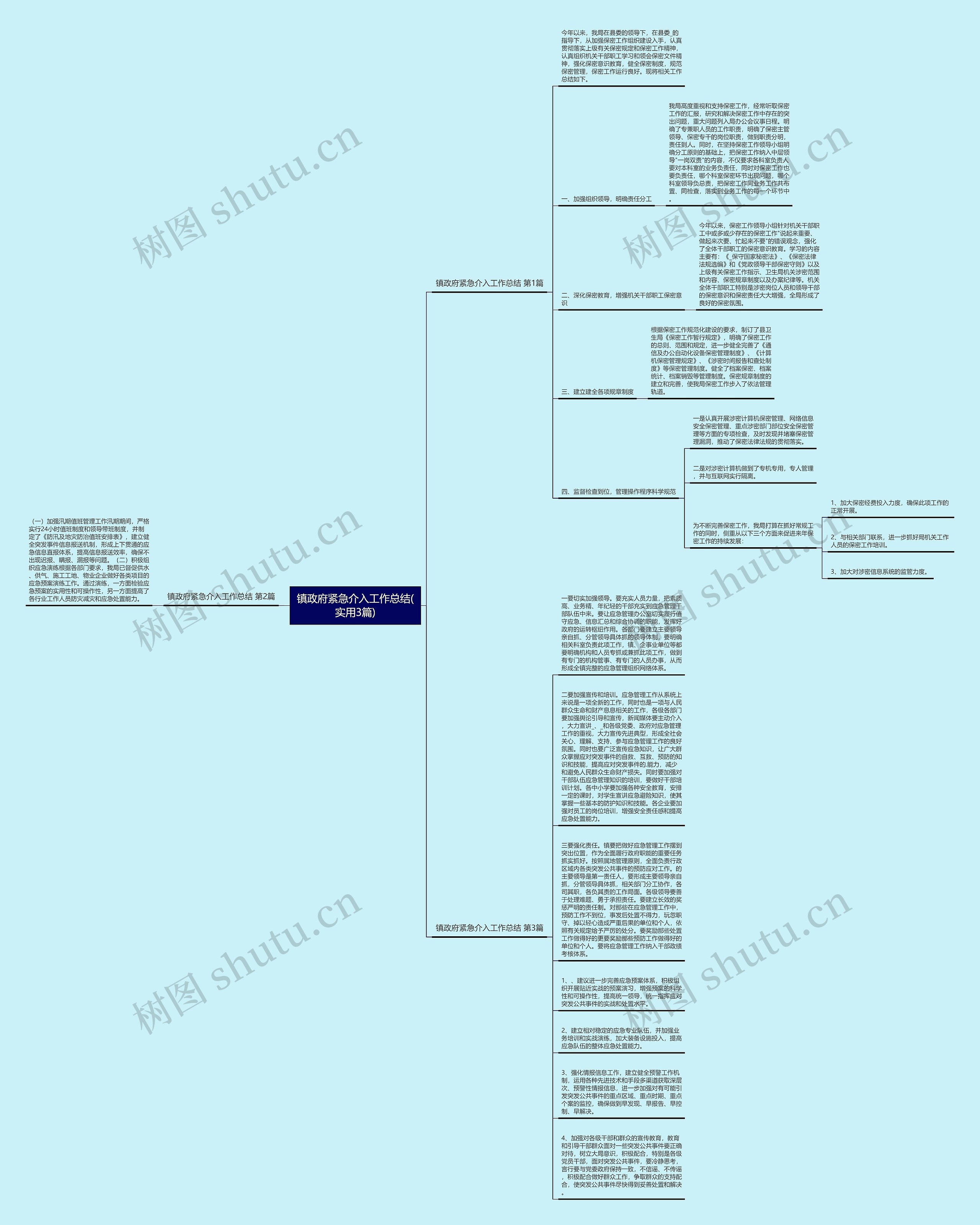 镇政府紧急介入工作总结(实用3篇)思维导图