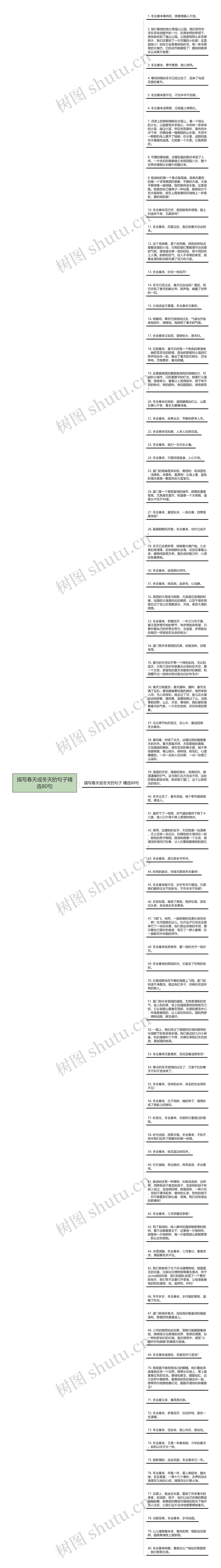 描写春天或冬天的句子精选80句思维导图