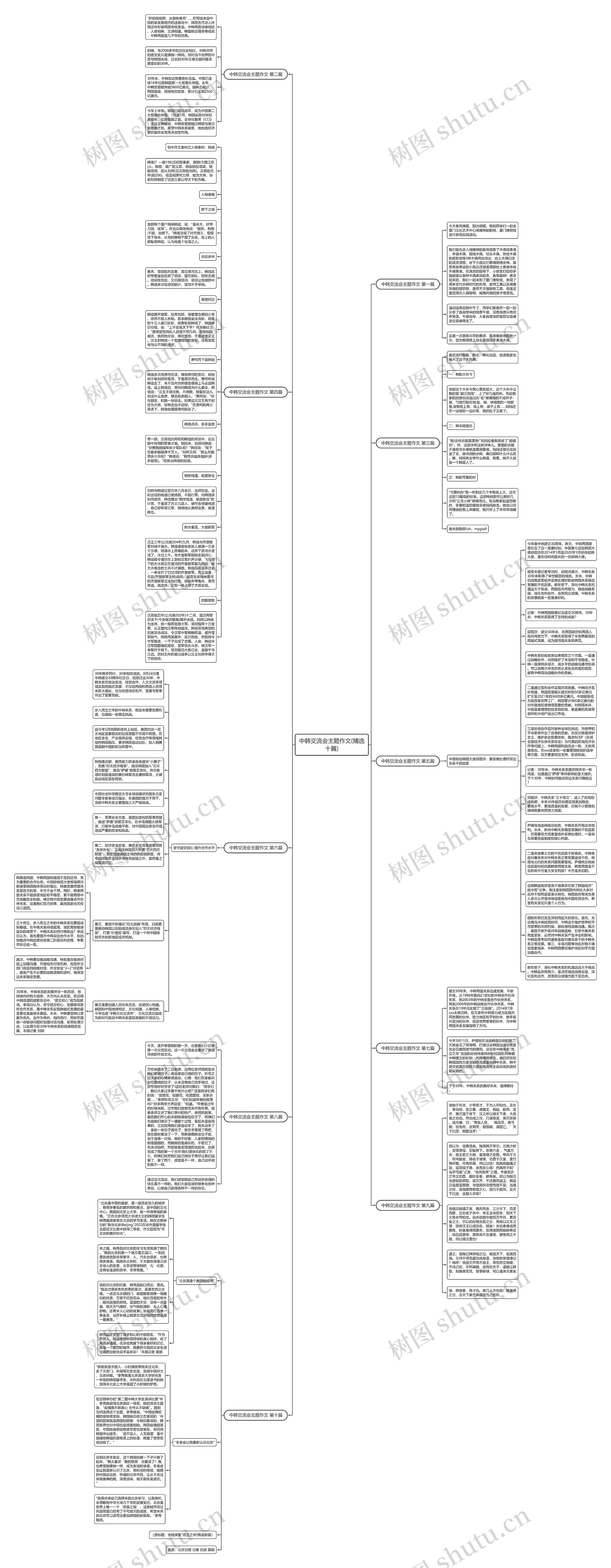 中韩交流会主题作文(精选十篇)思维导图