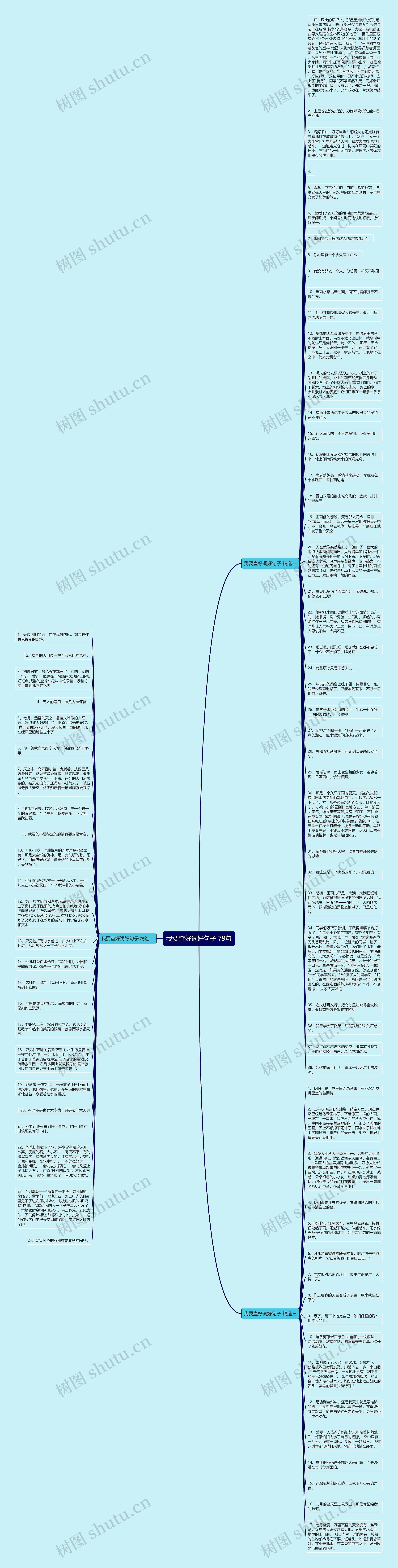我要查好词好句子 79句思维导图