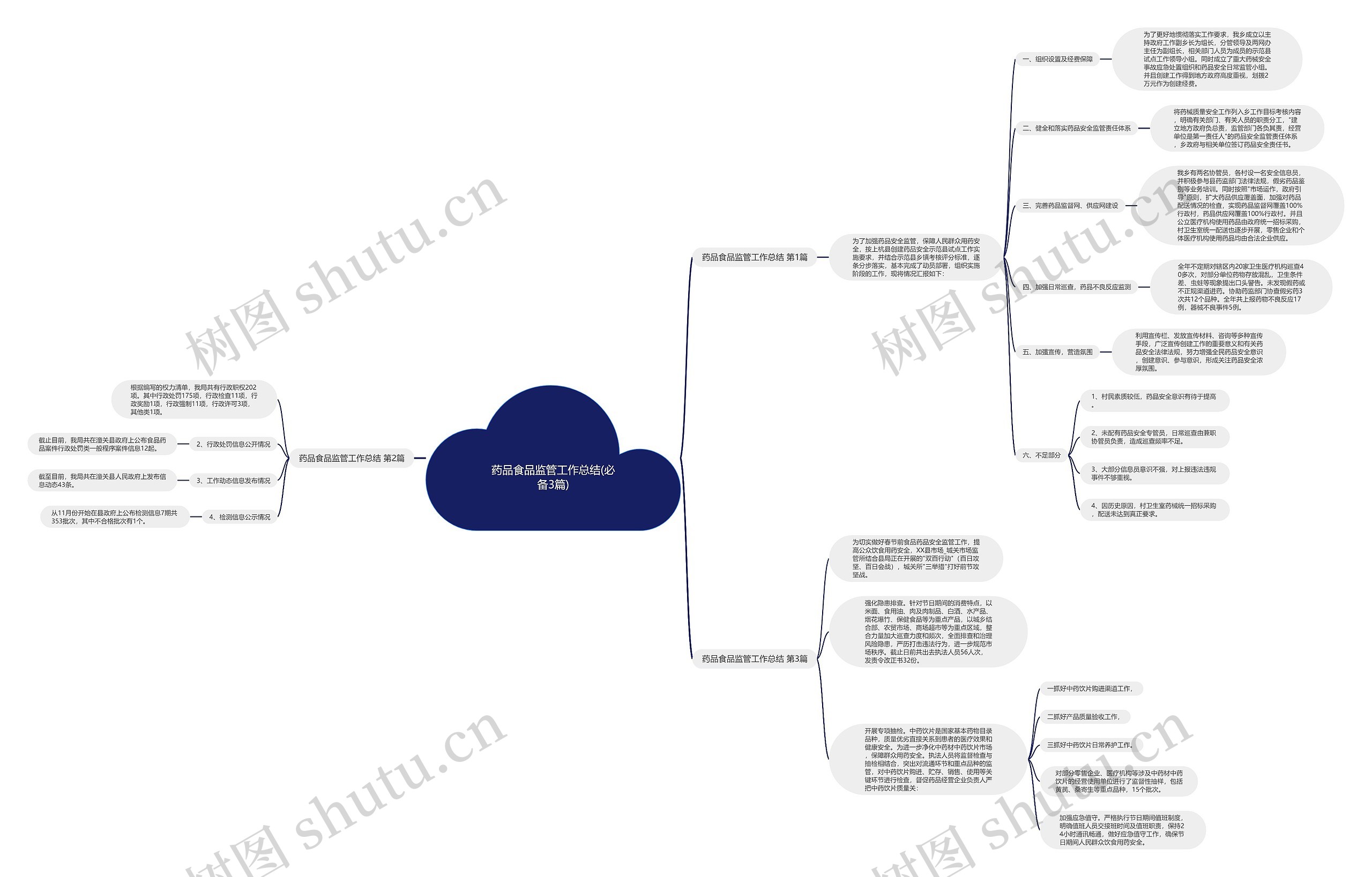 药品食品监管工作总结(必备3篇)思维导图
